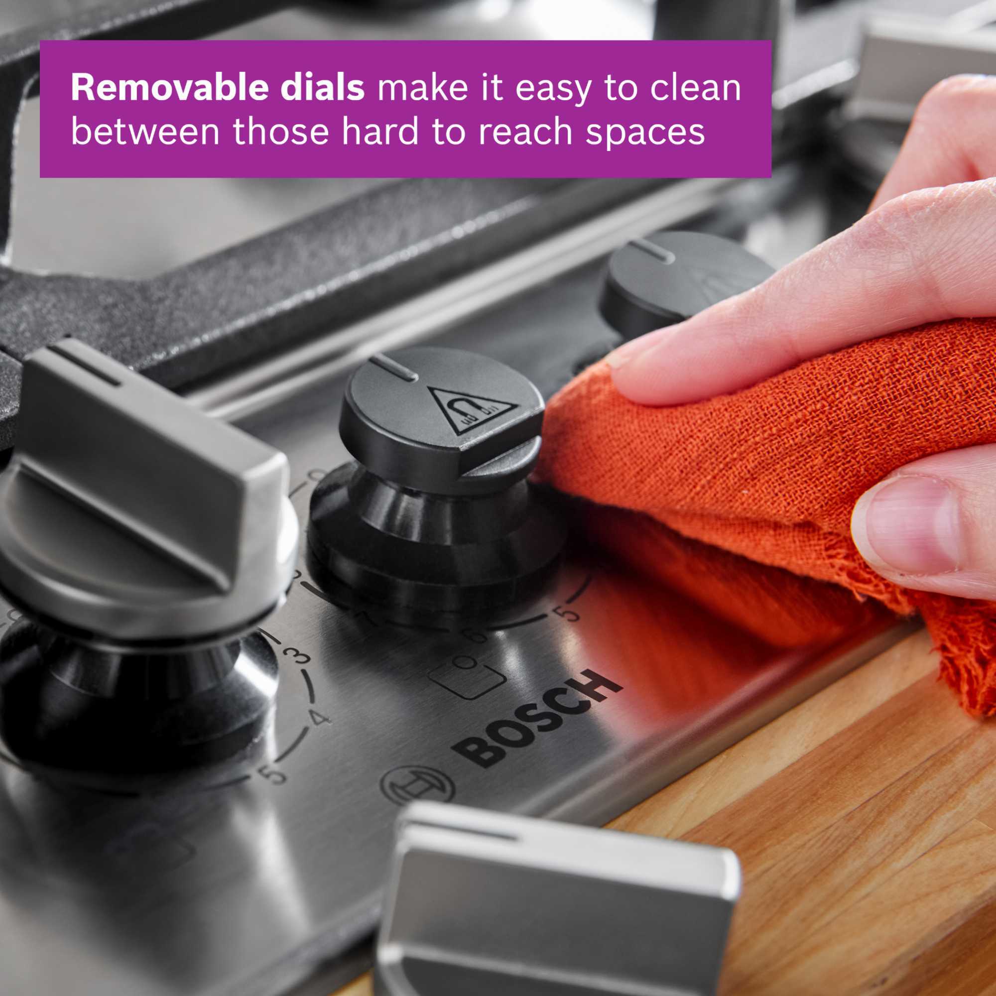 PCP6A5I90 Serie 6 58cm 4 Zone Gas Hob - Stainless Steel