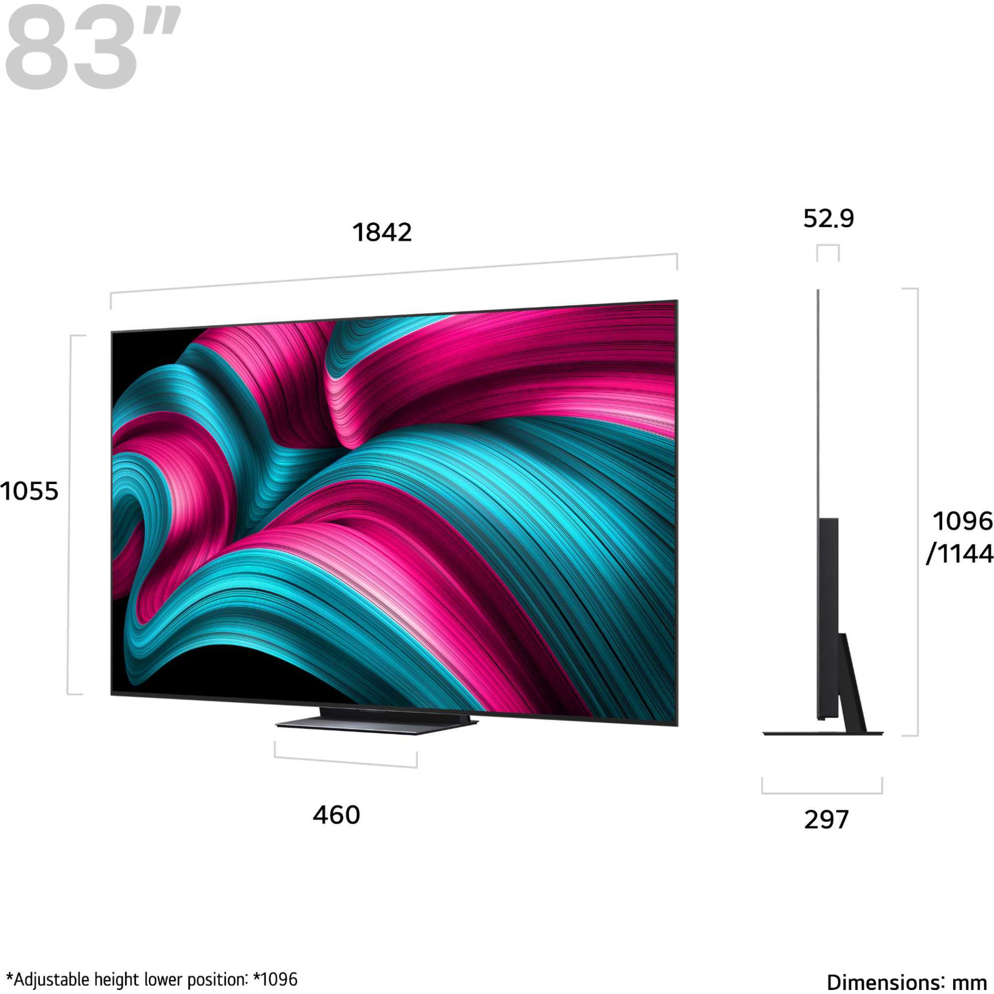 C54LA 83" 4K HDR Smart webOS TV with AI Concierge - OLED83C54LA