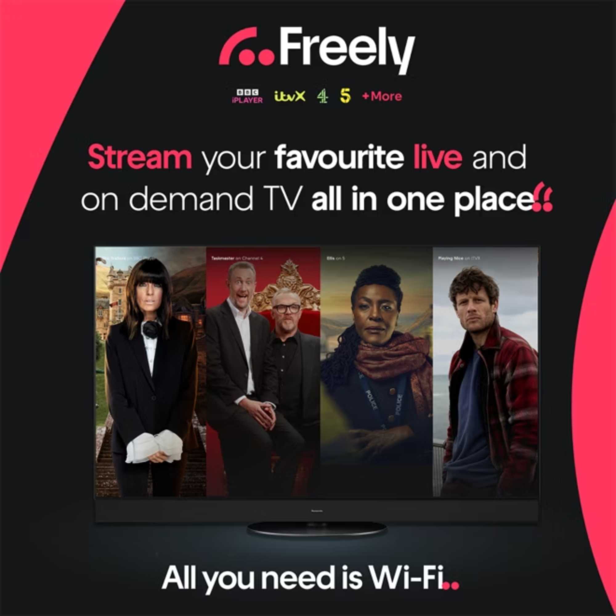 TV55W95BEB 55" 4K Ultra HD Smart TV 144Hz with Freely