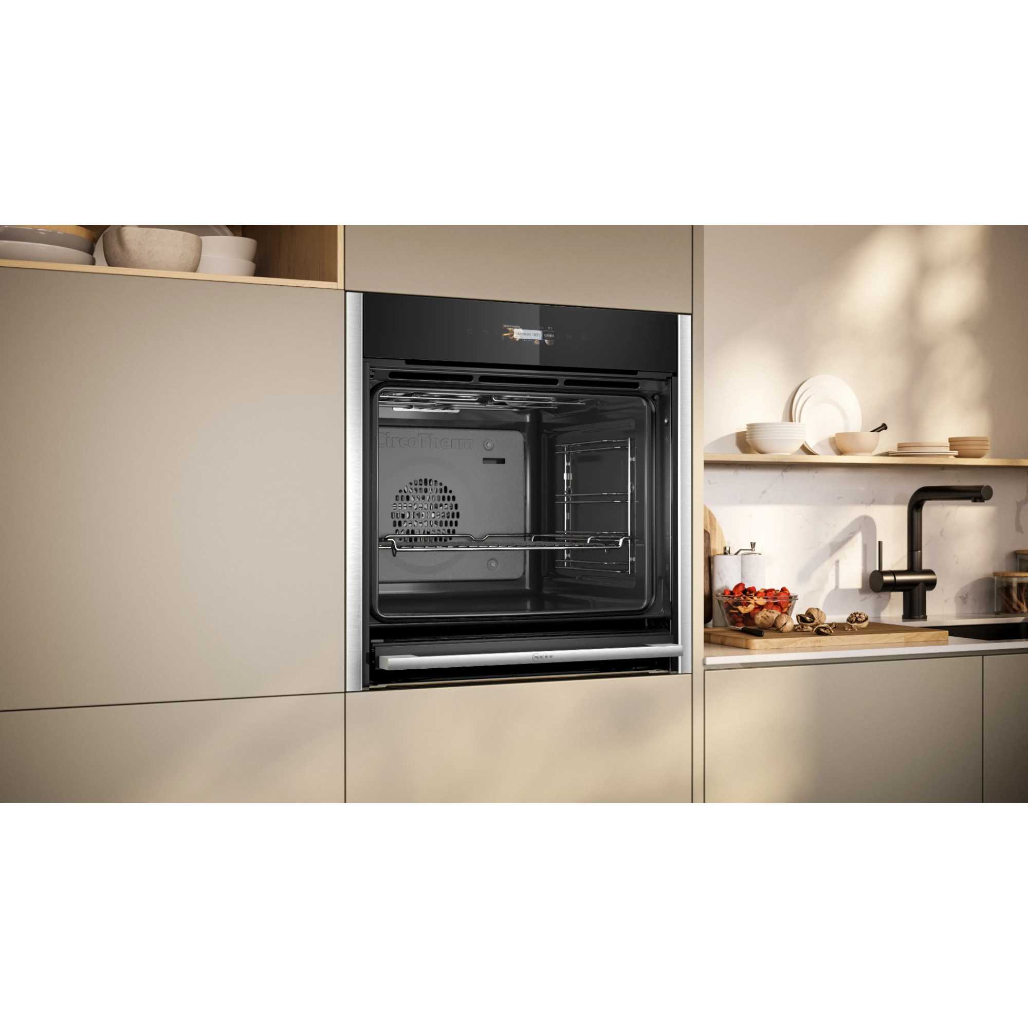 N 70 B54CR31N0B Slide&Hide Built-In Smart Single Oven - Black
