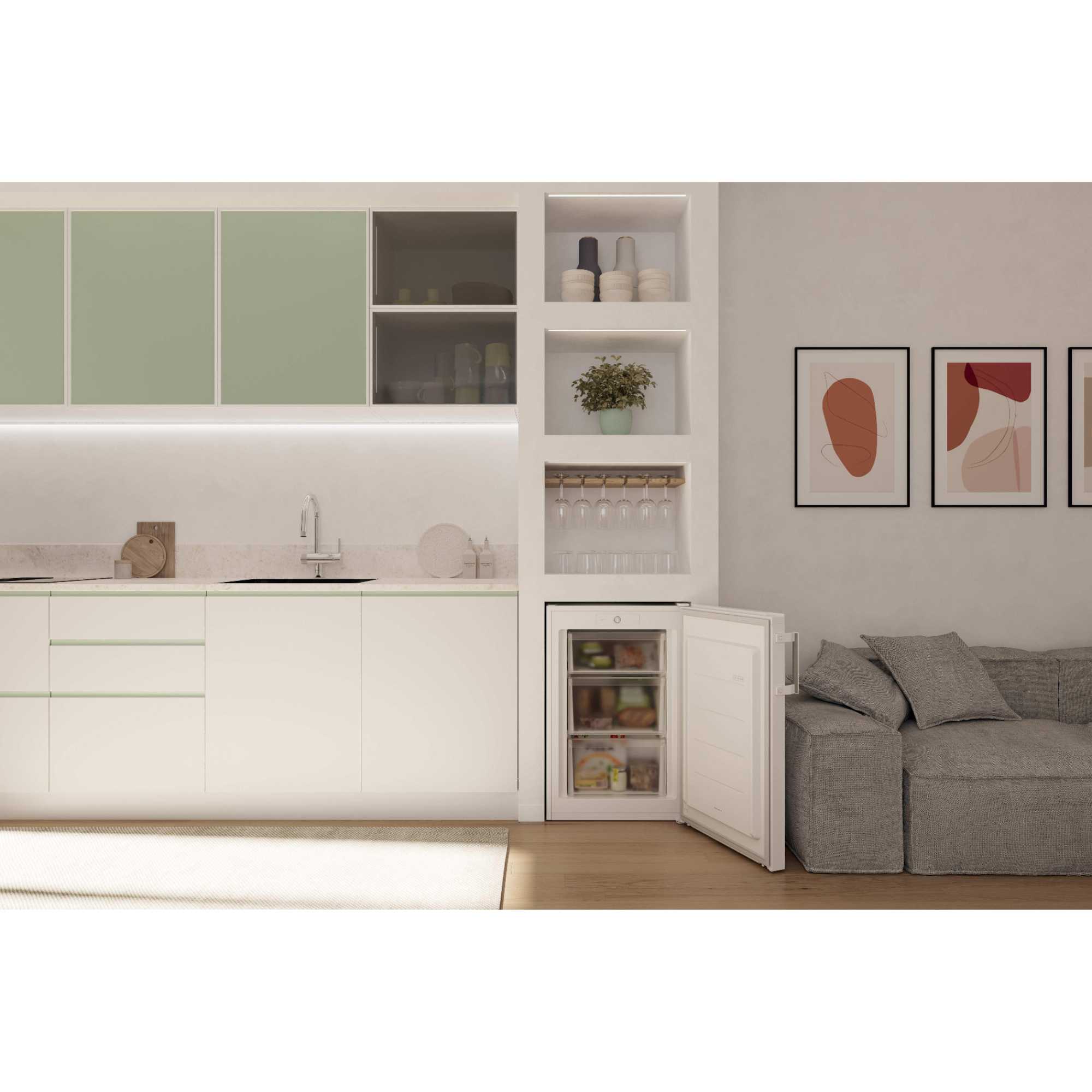 HONUQ2L58EWHK H-FREEZE 300 90l Smart Undercounter Freezer - White