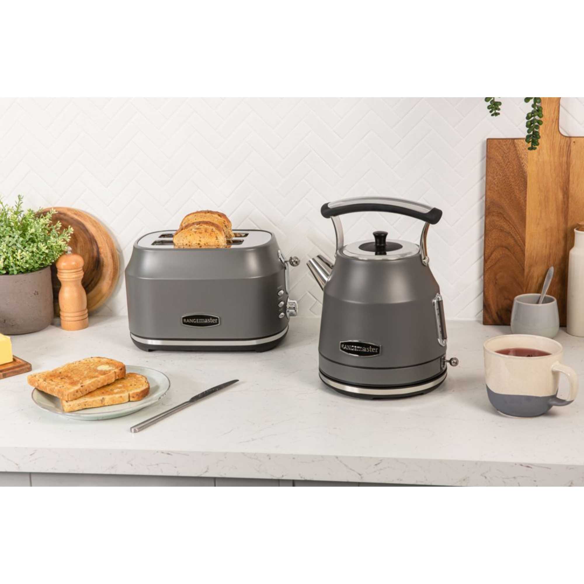 RMCLDK201GY 1.7l 3kW Classic Quiet Boil Cordless Jug Kettle - Grey