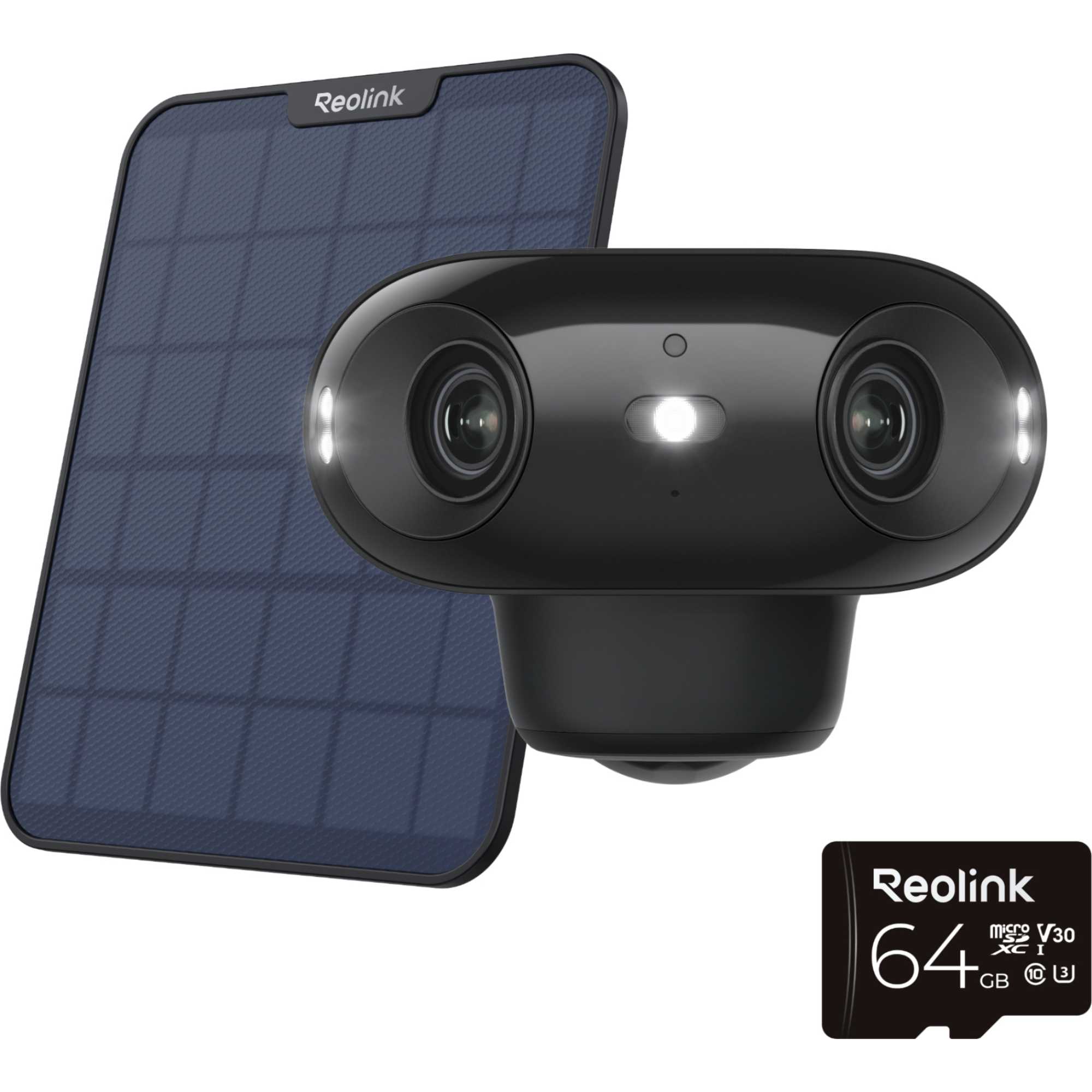 Argus Series 4K 180 Battery WiFi Outdoor Security Camera with Solar Panel + 64GB