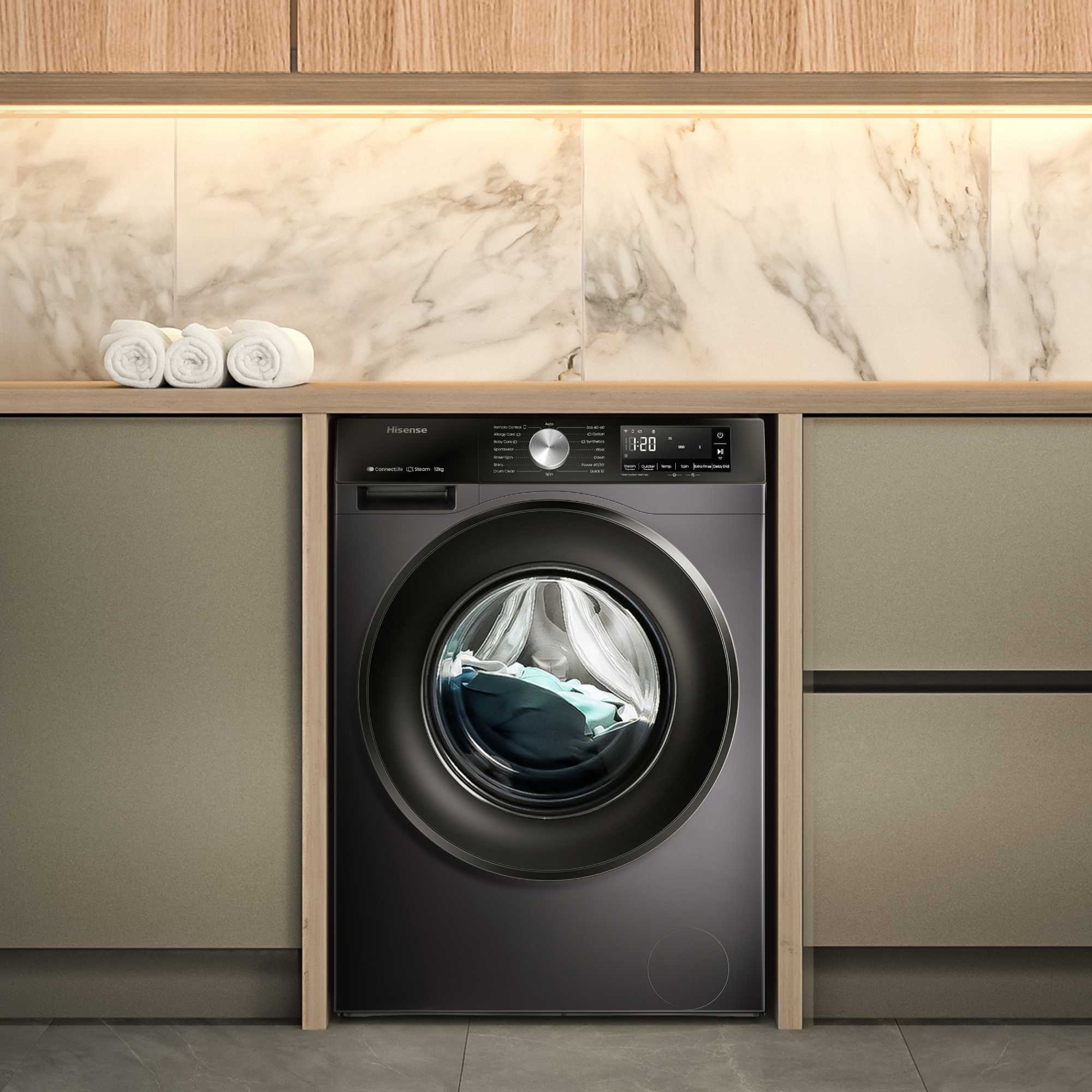 WF3S1243BB3 12kg 1400rpm Washing Machine - Black