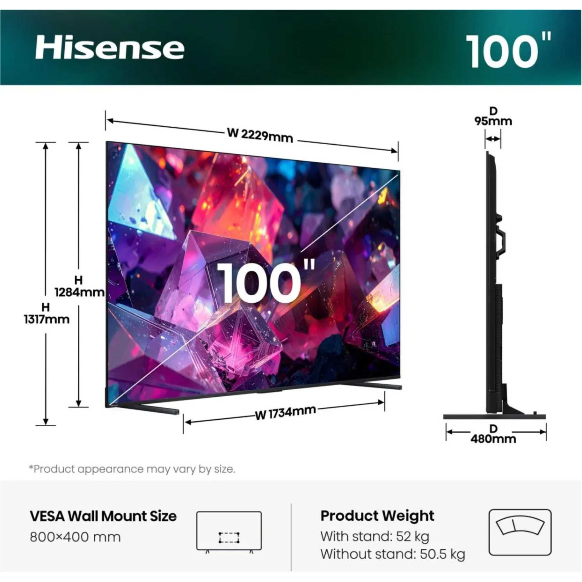 E7STUK-PRO 100" 4K Ultra HD Hi-QLED Freely Smart TV - 100E7STUK-PRO