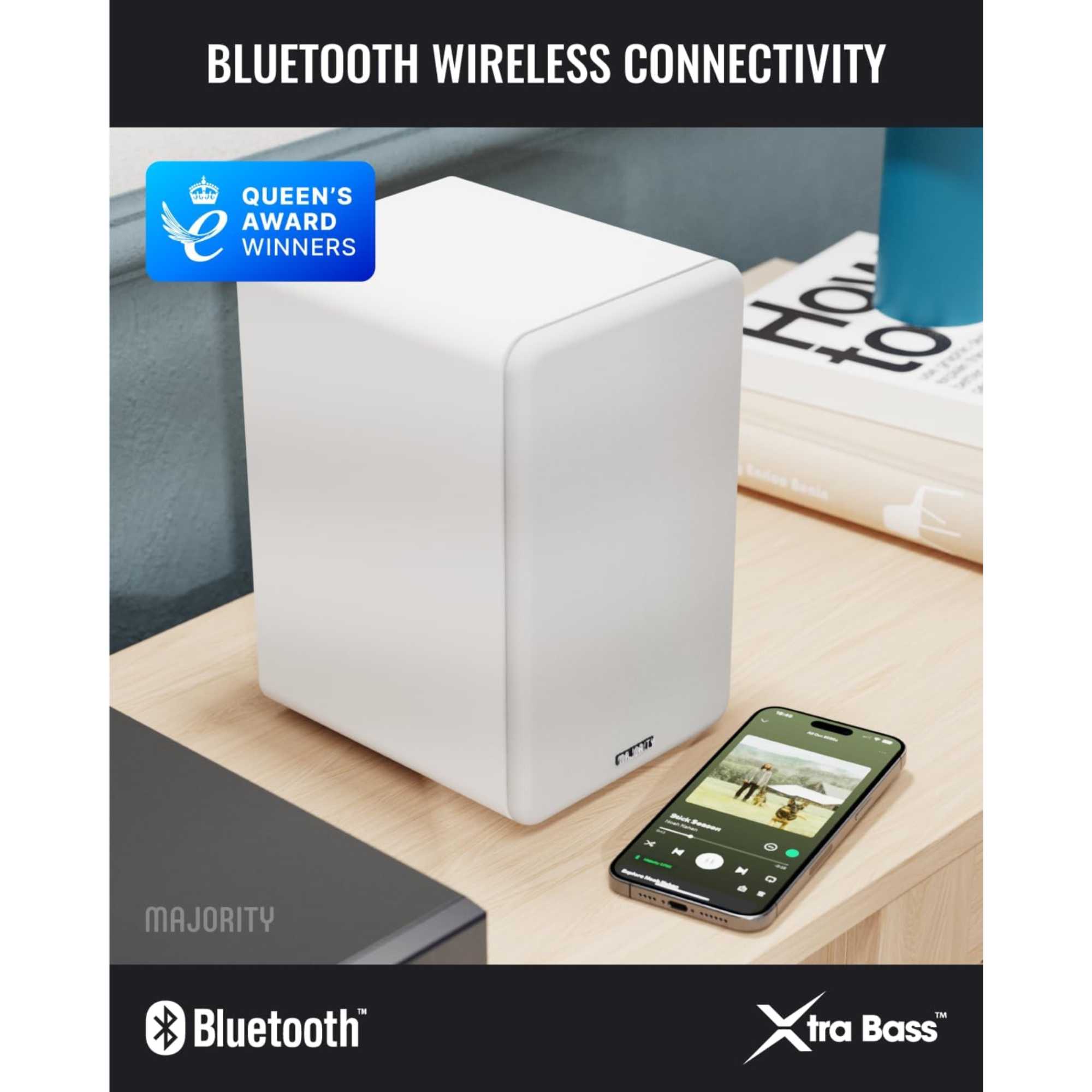 D70XWHT D70X Active Bluetooth Bookshelf Speakers - White