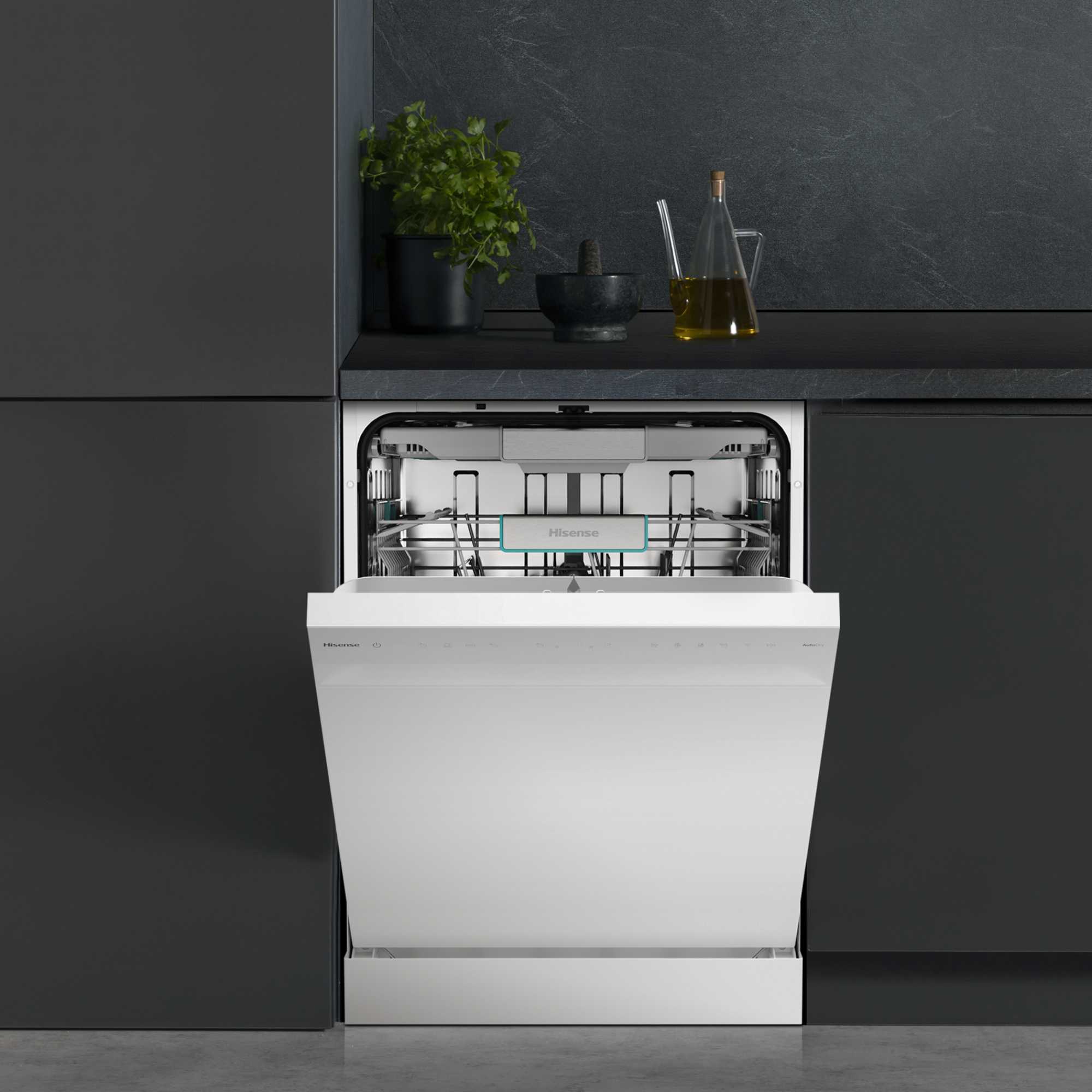 Hi6 Freestanding Full-Sized Dishwasher - HS673A90WUK