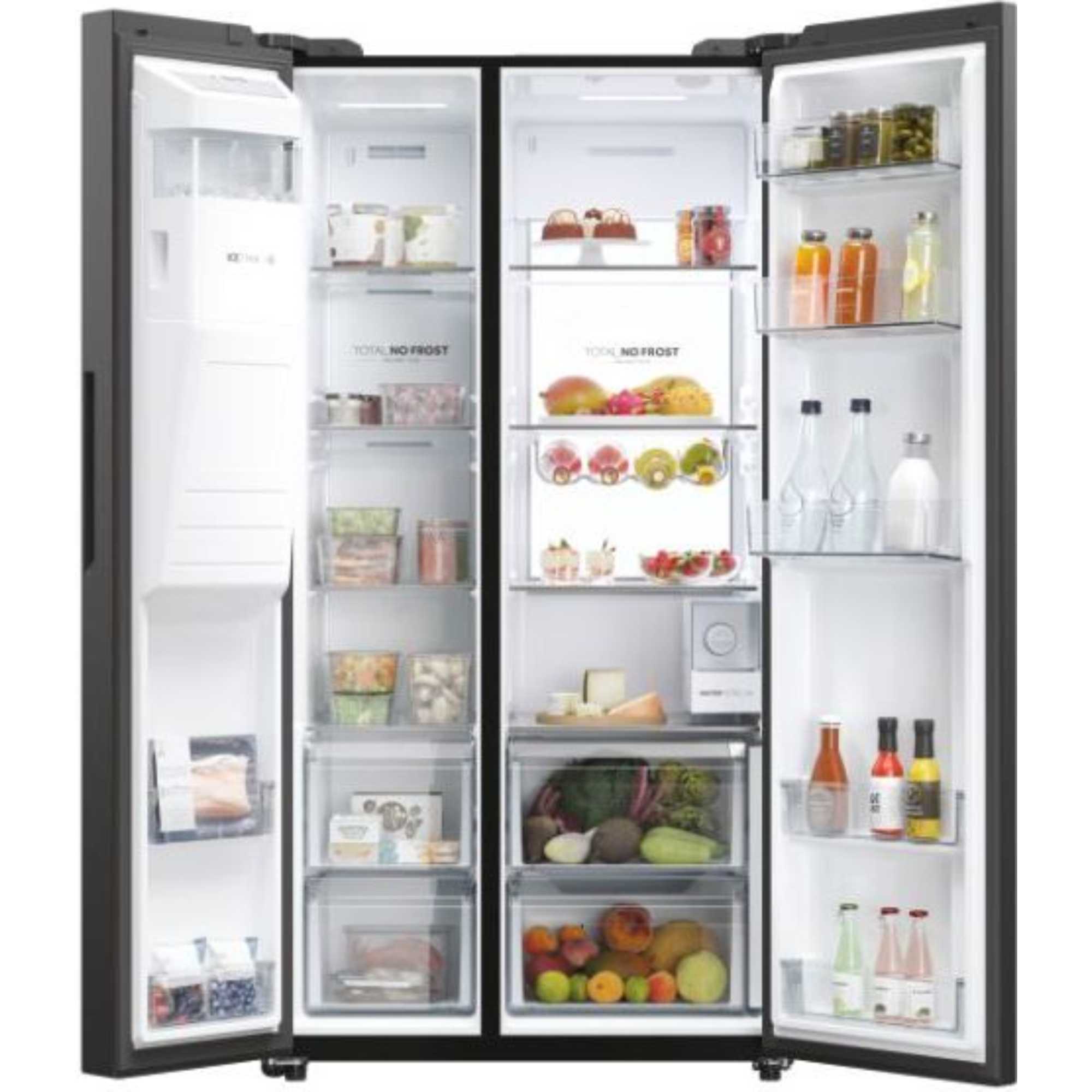 HSW79F18DIPT Series 7 601l American Style Fridge Freezer - Slate Black