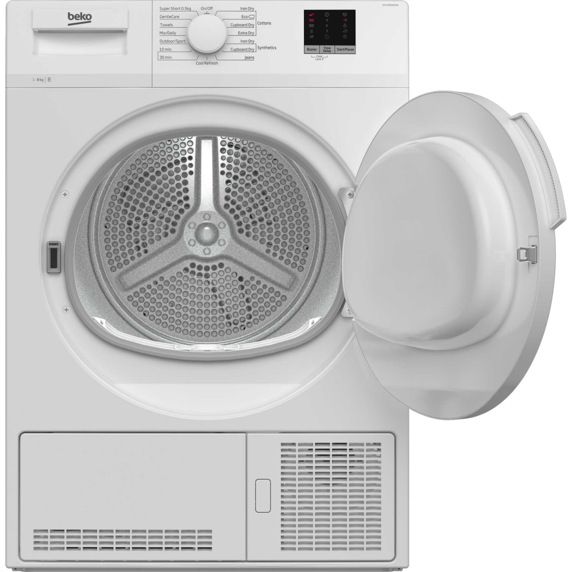 8kg Condenser Tumble Dryer - DTLCE80051W