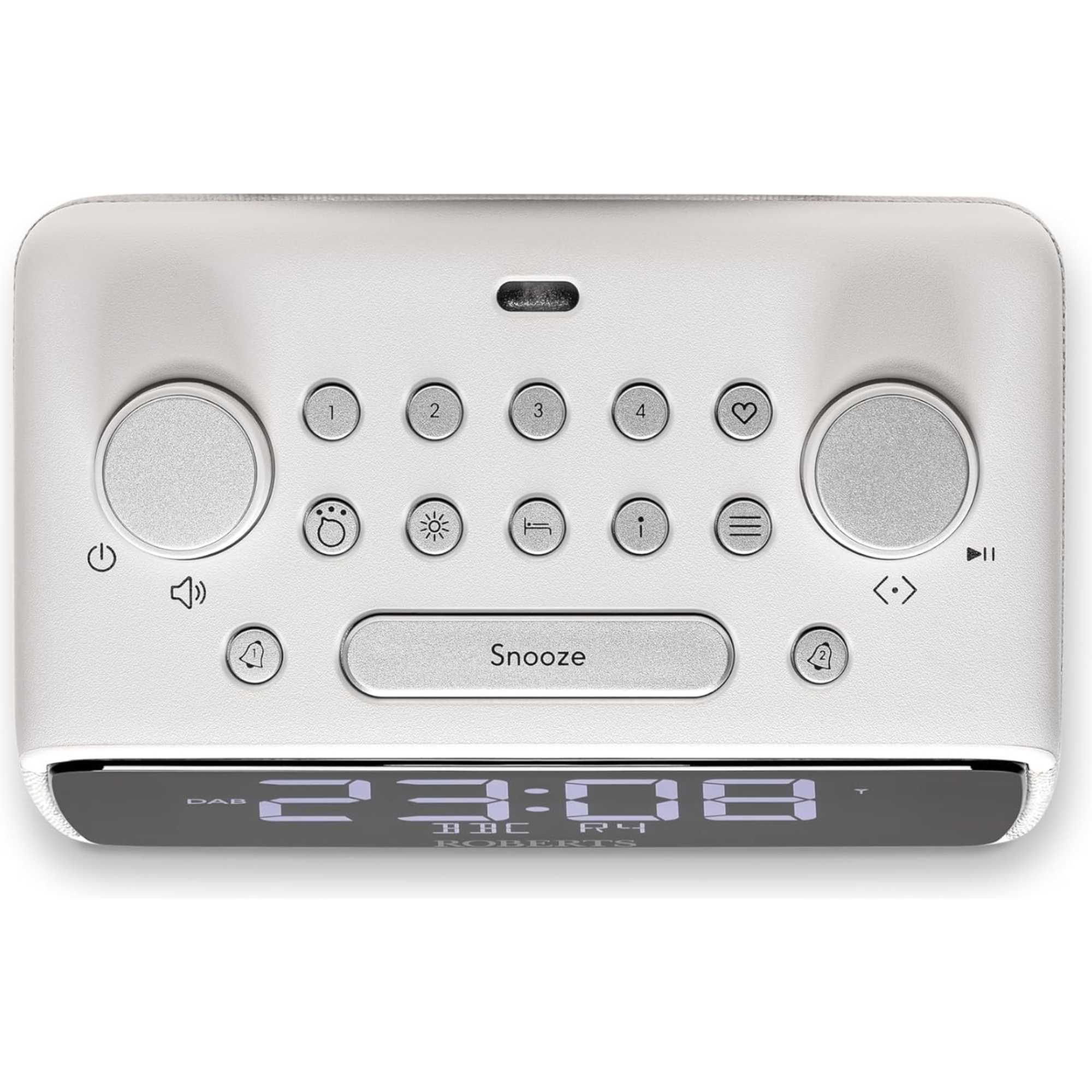 Ortus 4 FM/DAB/DAB+ Digital Clock Radio with Bluetooth - White