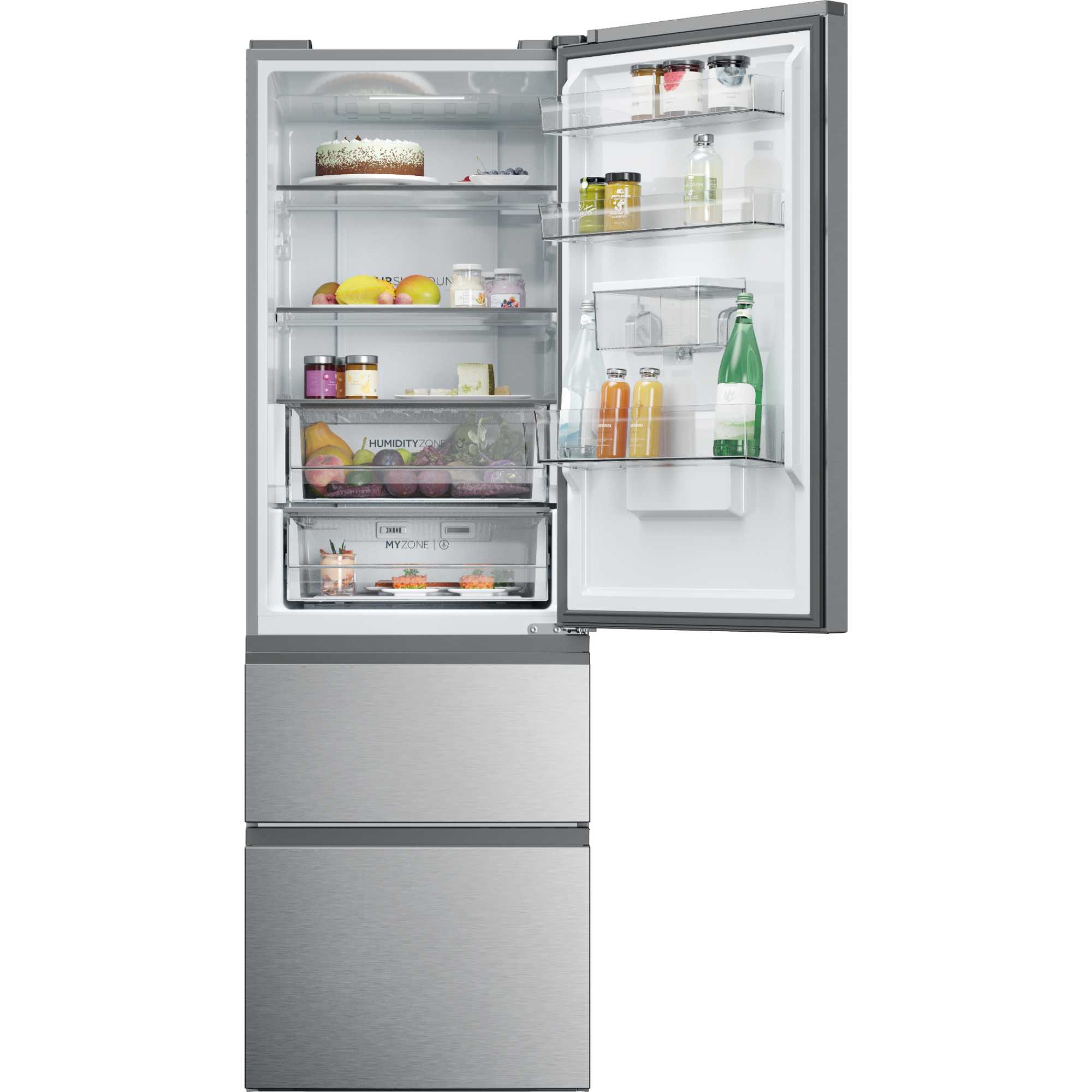2D 60 Series 5 Fridge Freezer 60/40 Total No Frost - Gentle Silver - HTW5618EWMG