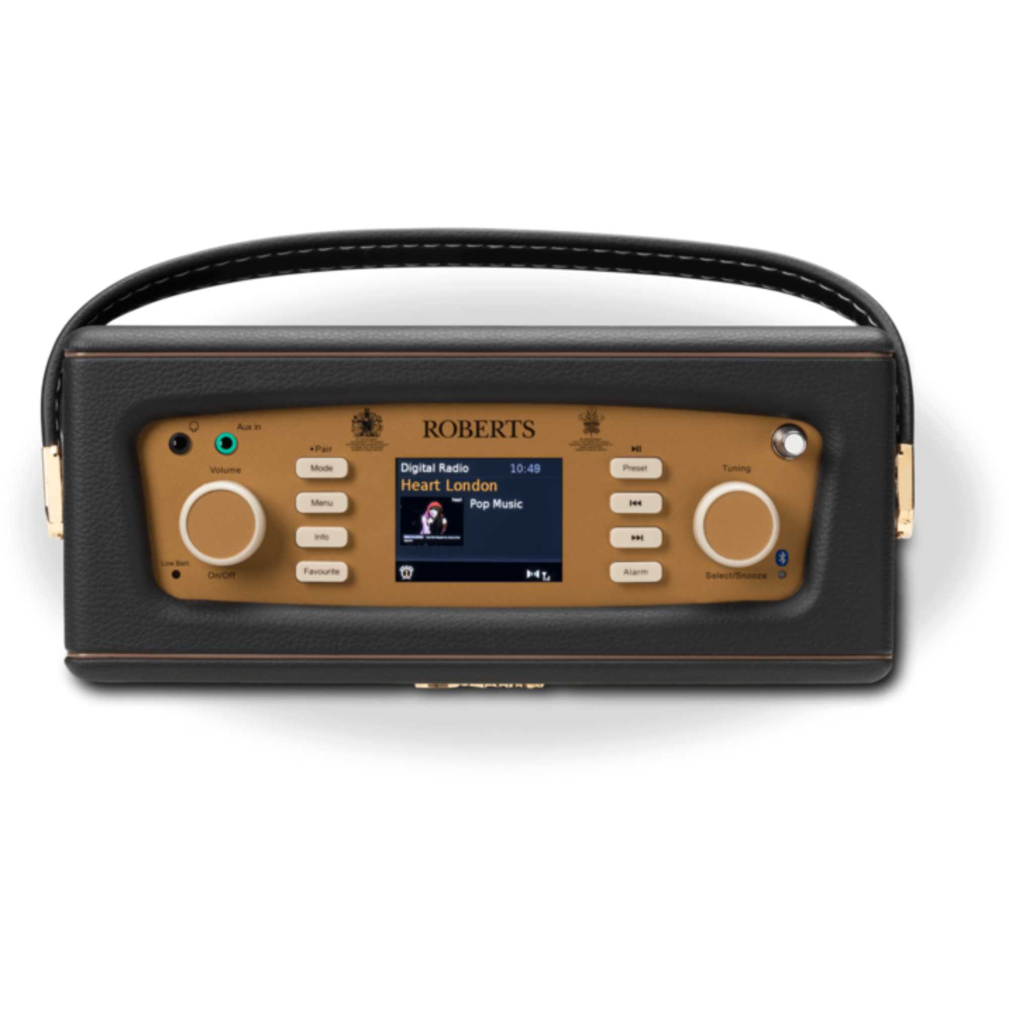 RD70BLK 1950s Style Clock Radio - Black