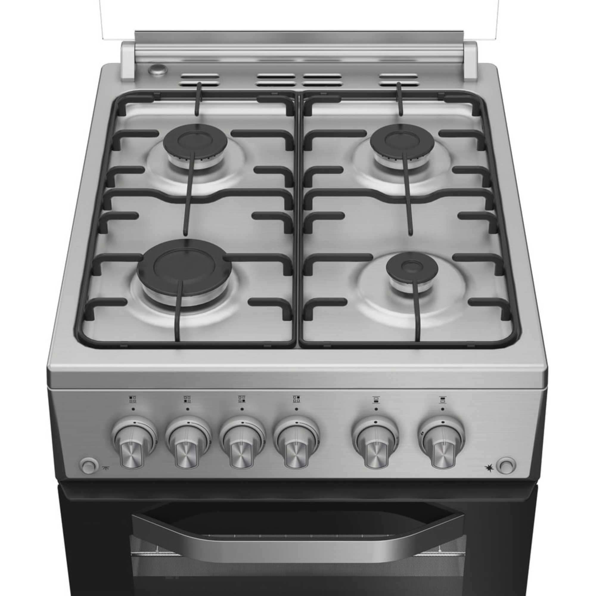 HDG5GCX 50cm 4 Burner Gas Cooker - Stainless Steel