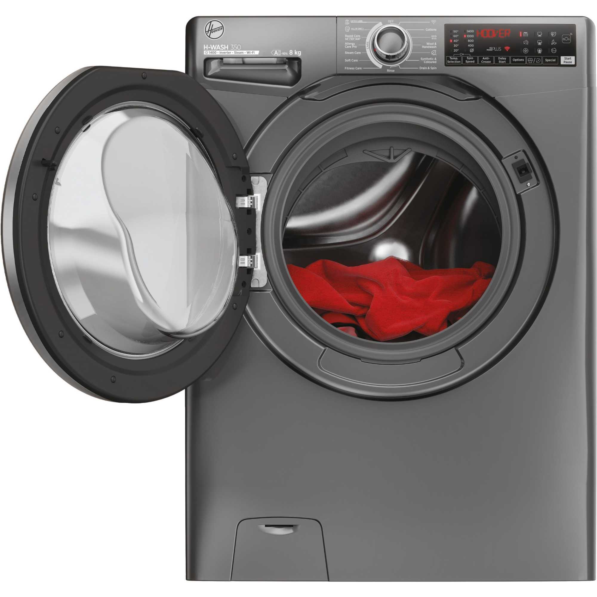 H3WPS486TMRR6-80 H-Wash 350 8kg 1400RPM Smart Washing Machine - Graphite