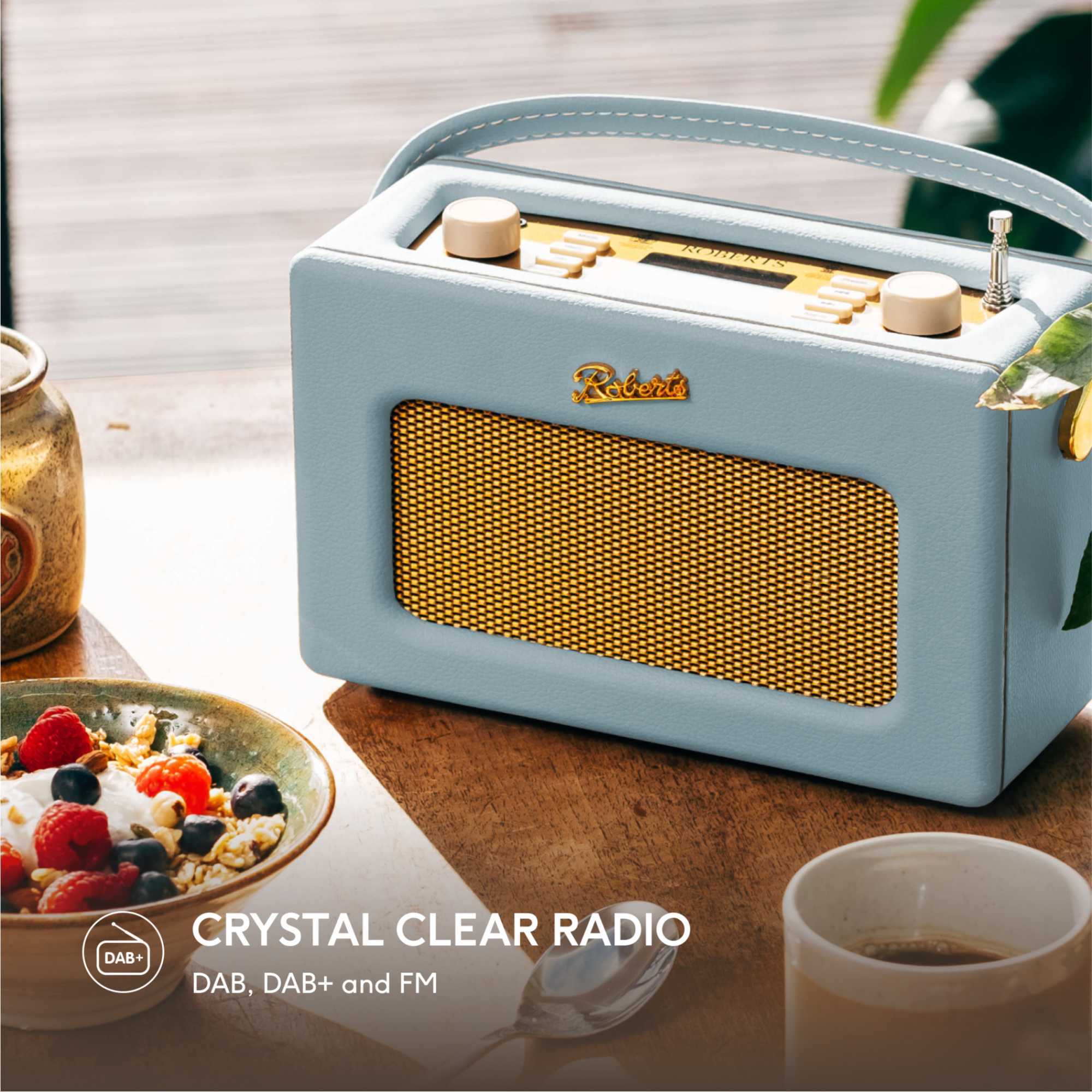 RD70DE 1950s Style Clock Radio - Duck Egg