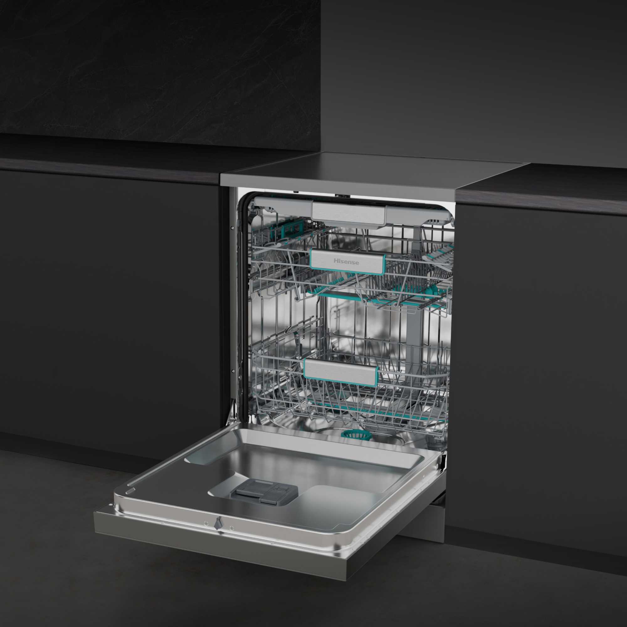 HS673A90XUK Freestanding Dishwasher 16 Place Settings with AutoDry - S/Steel