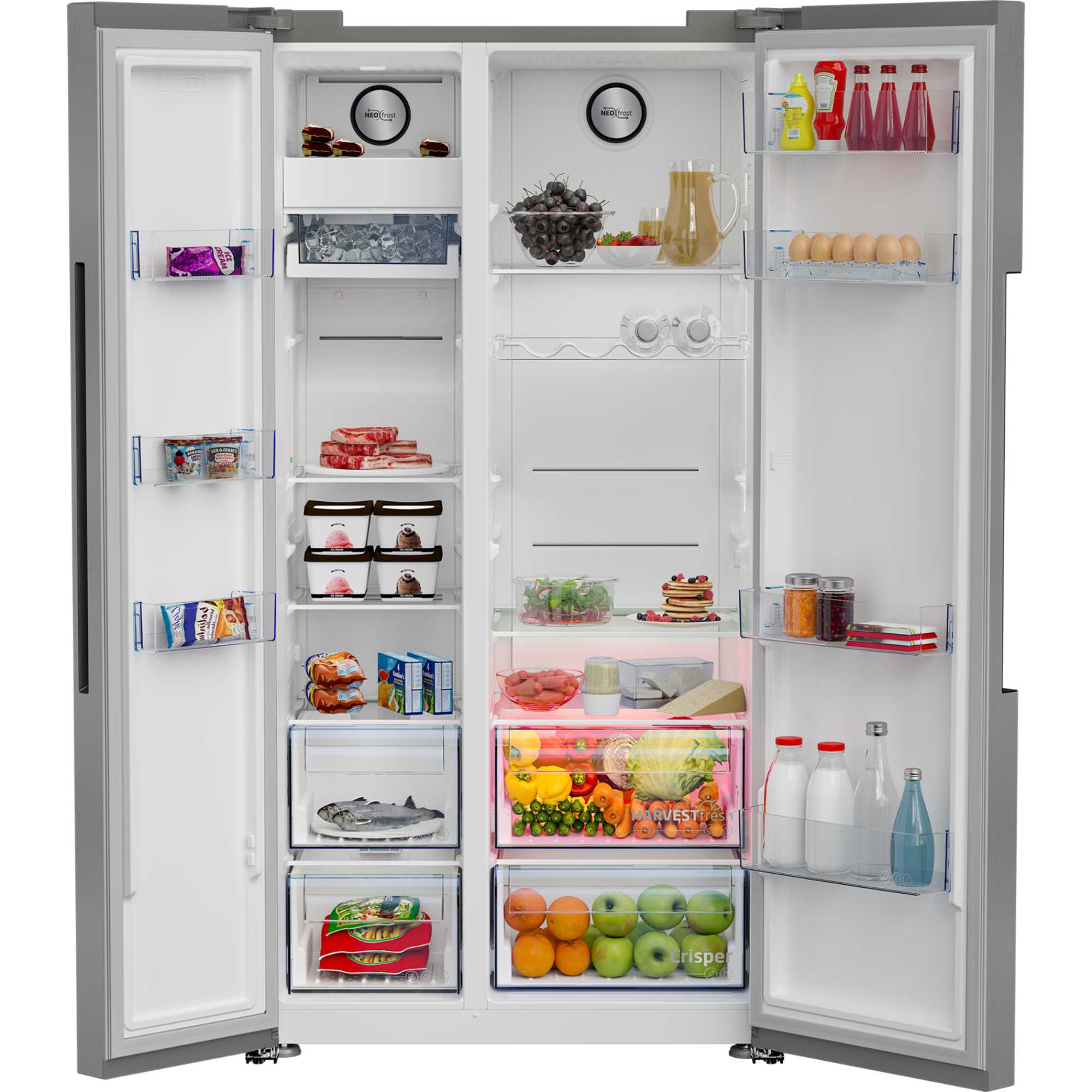 ASP342NDVPX 571L American Style Fridge Freezer - Stainless Steel