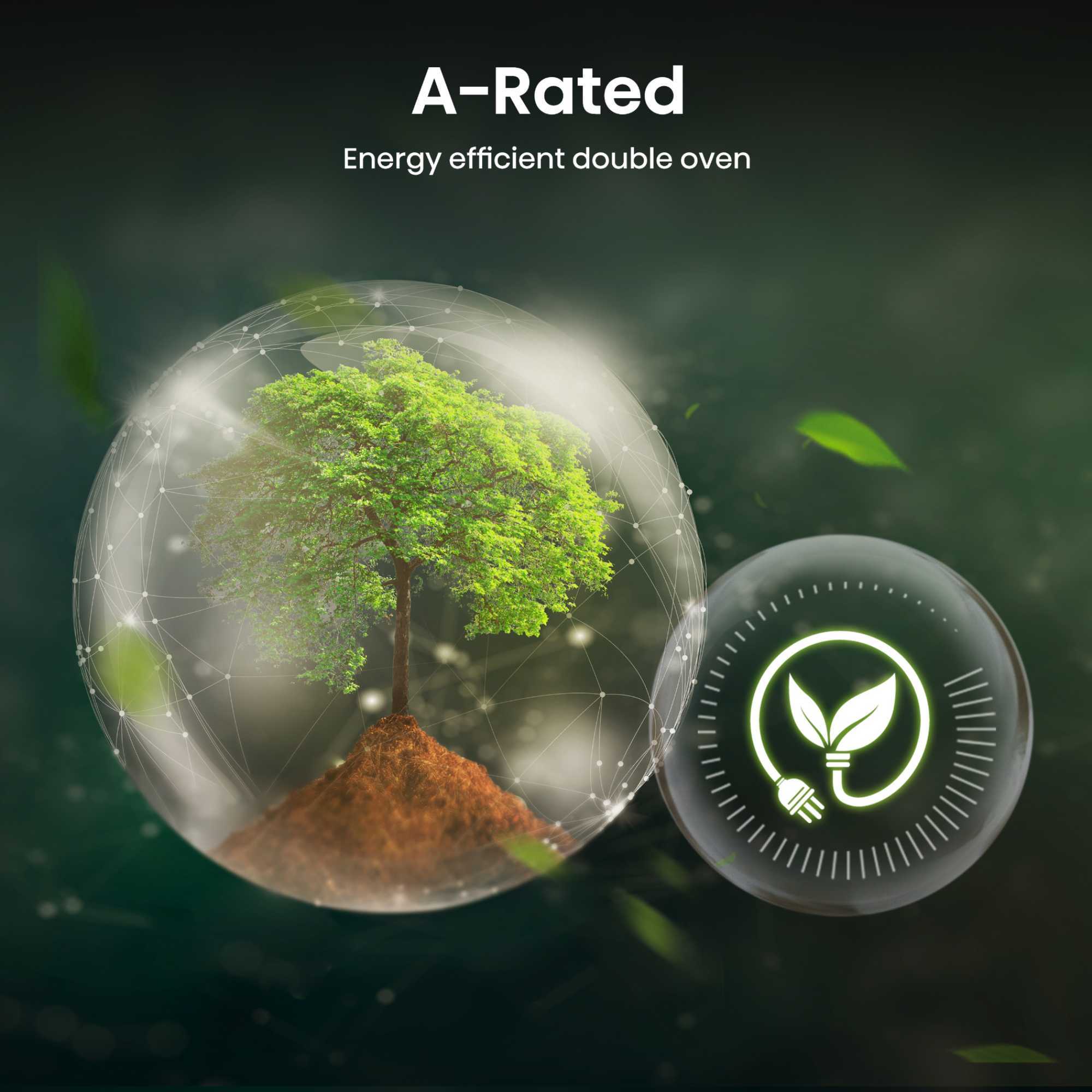 HDCEC6C20B Double Oven Cooker with Ceramic Hob - Black