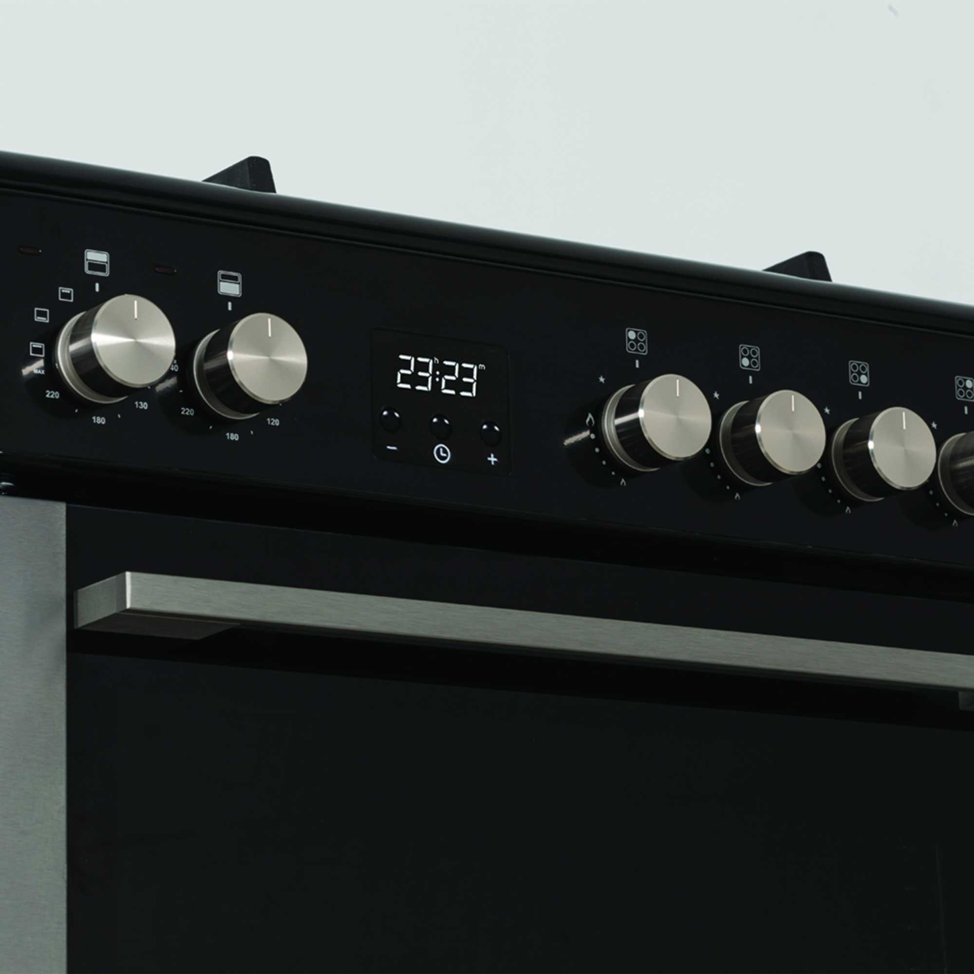 C60DFDOX 600mm Dual Fuel Double Cooker with Wok Burner - Stainless Steel