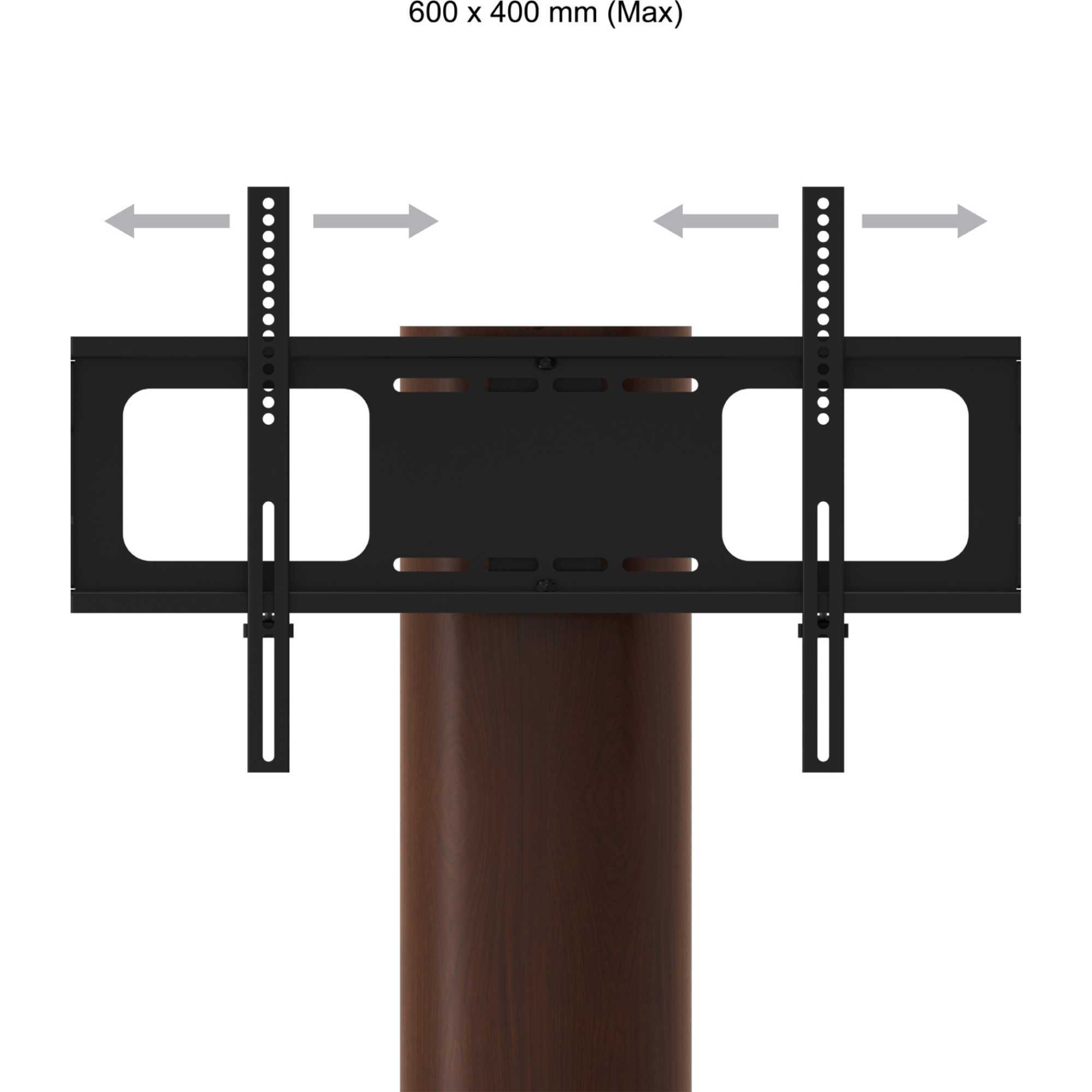 FL930CHEW Wooden Column TV Stand, for 32-65" TVs - Walnut