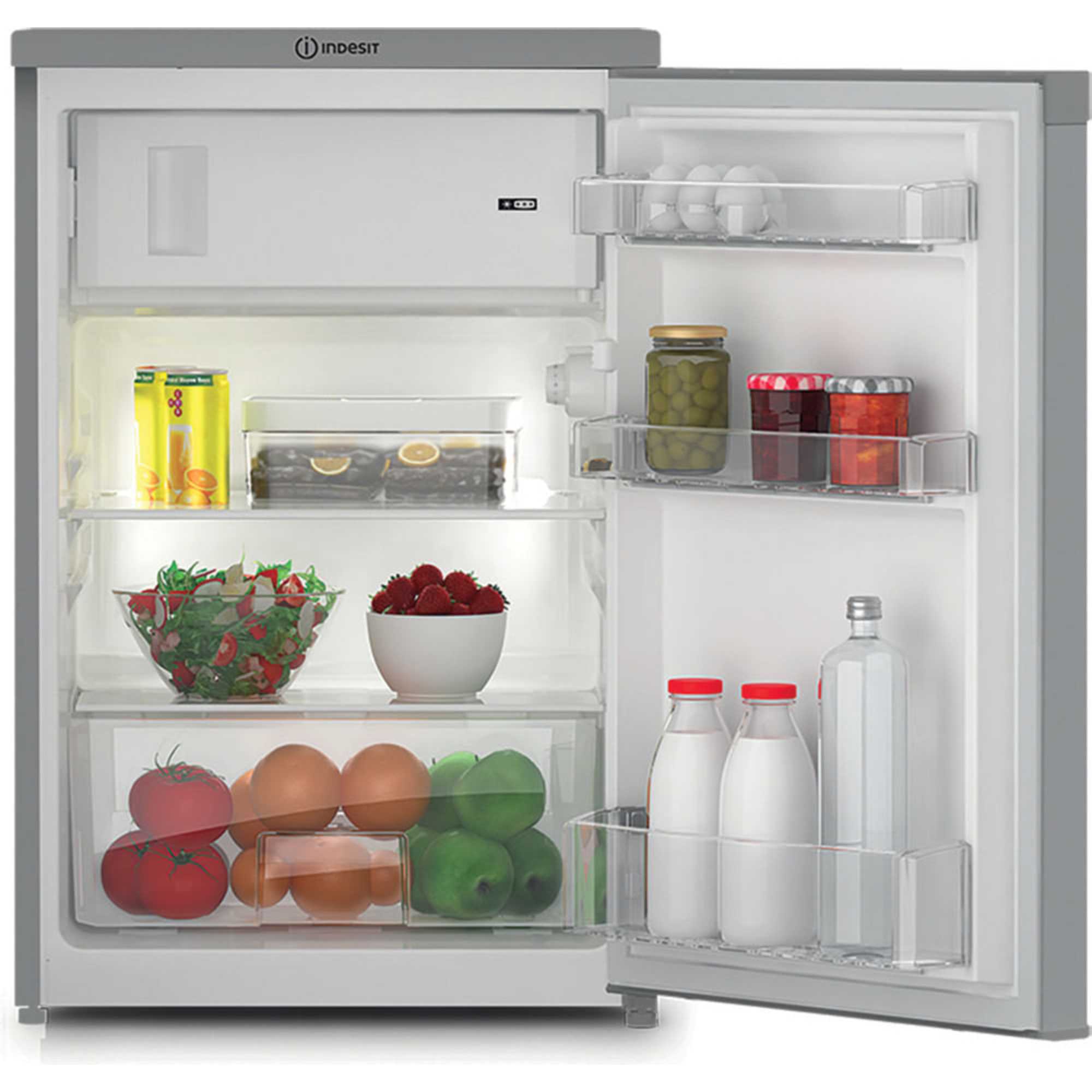 I55V1 112S UK Low Frost Under Counter Fridge with Icebox - Silver