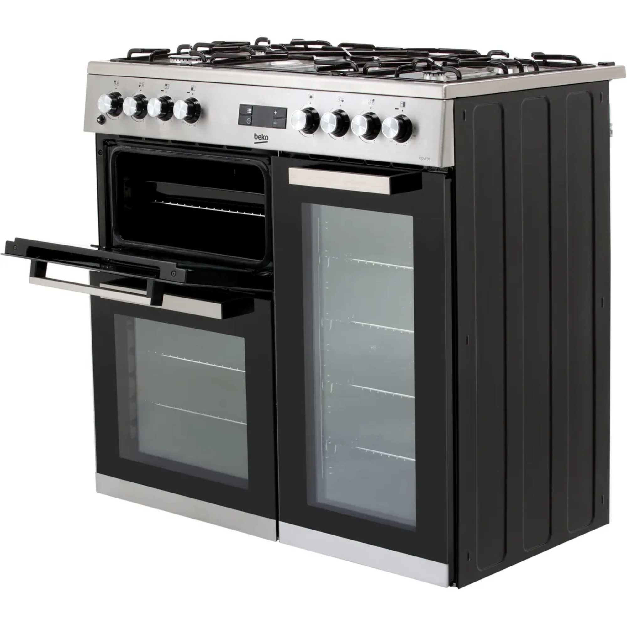 90cm Double Oven Range Cooker with 5 Burner Gas Hob - KDVF90X