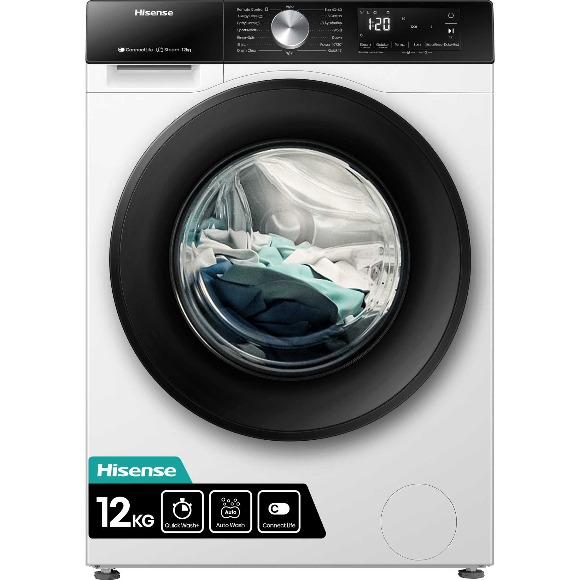 3S 12kg 1400rpm Washing Machine - WF3S1243BW3