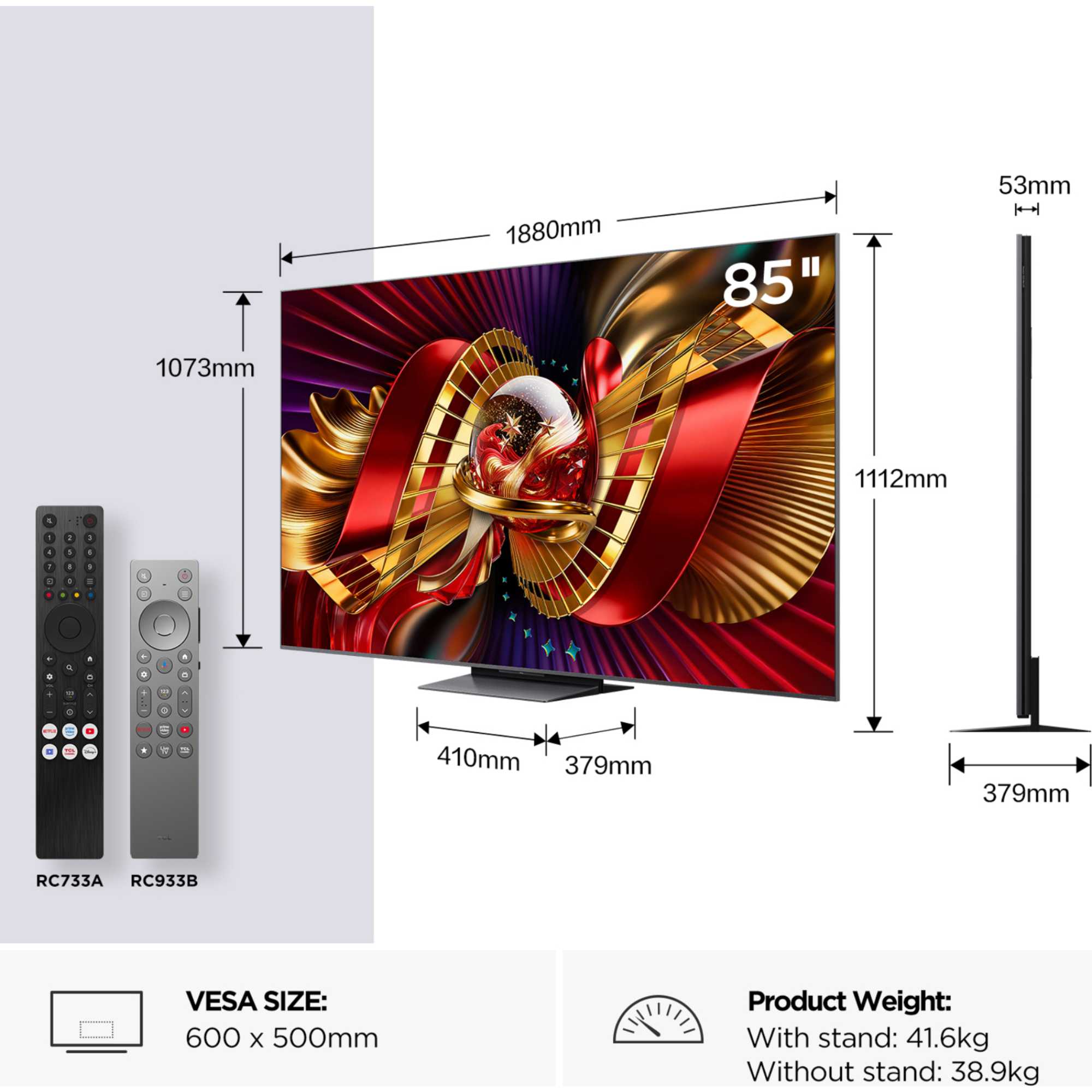 C8LUK 85" 4K Ultra HD SQD-Mini LED Smart TV - 85C8LUK