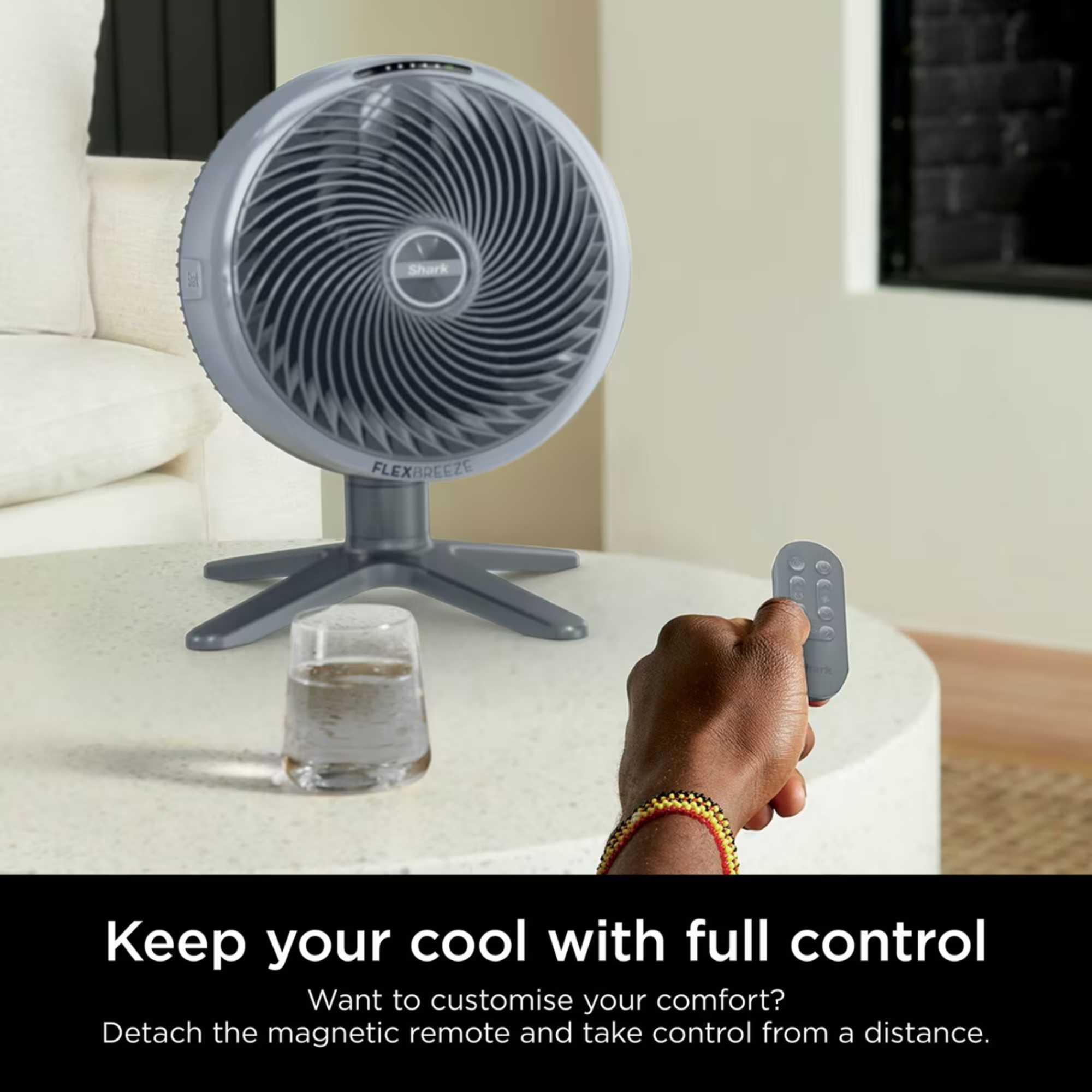 FA150UK FlexBreeze TableMate High-Velocity Tabletop Fan - White