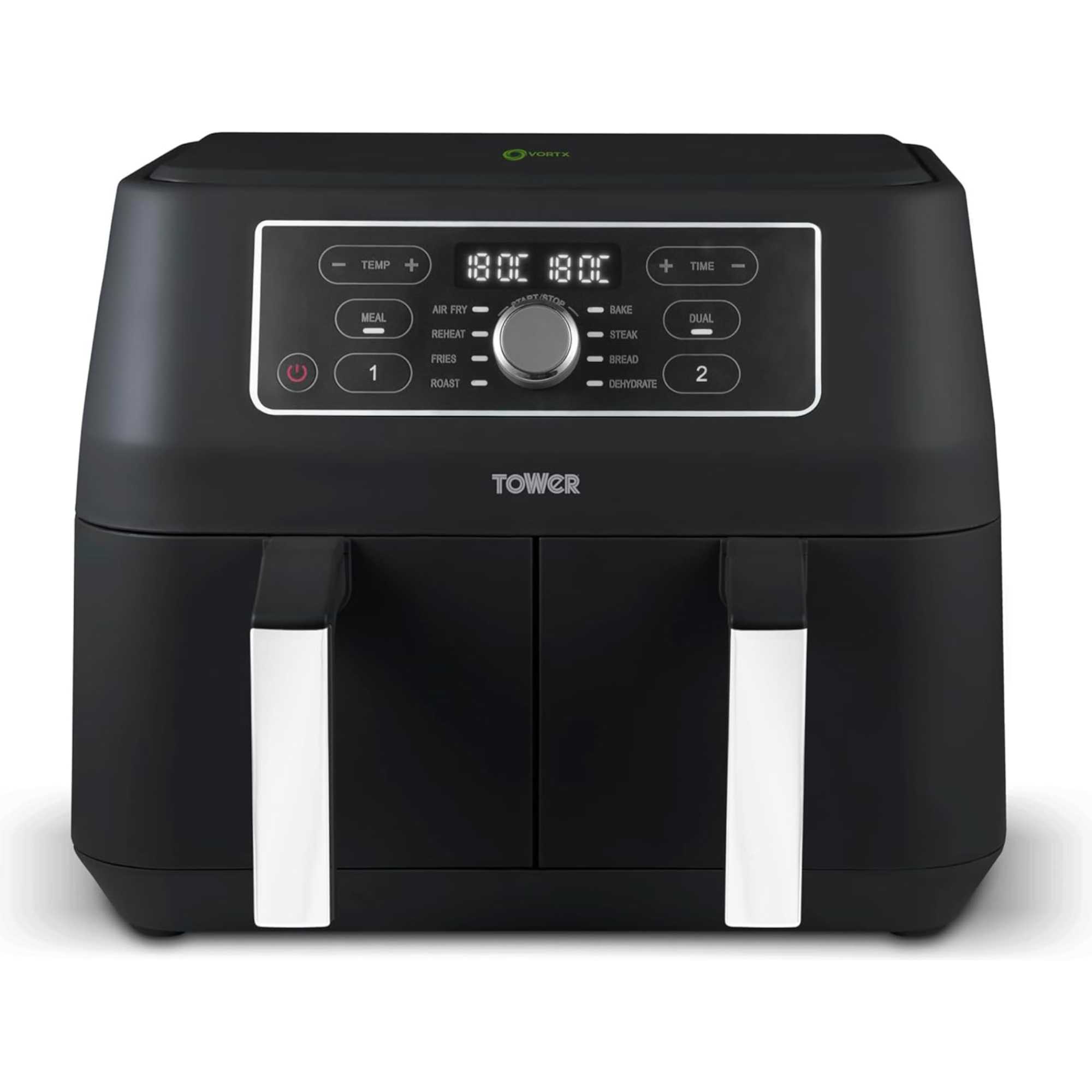 T17181AFR Vortx Dual Basket Air Fryer - Black