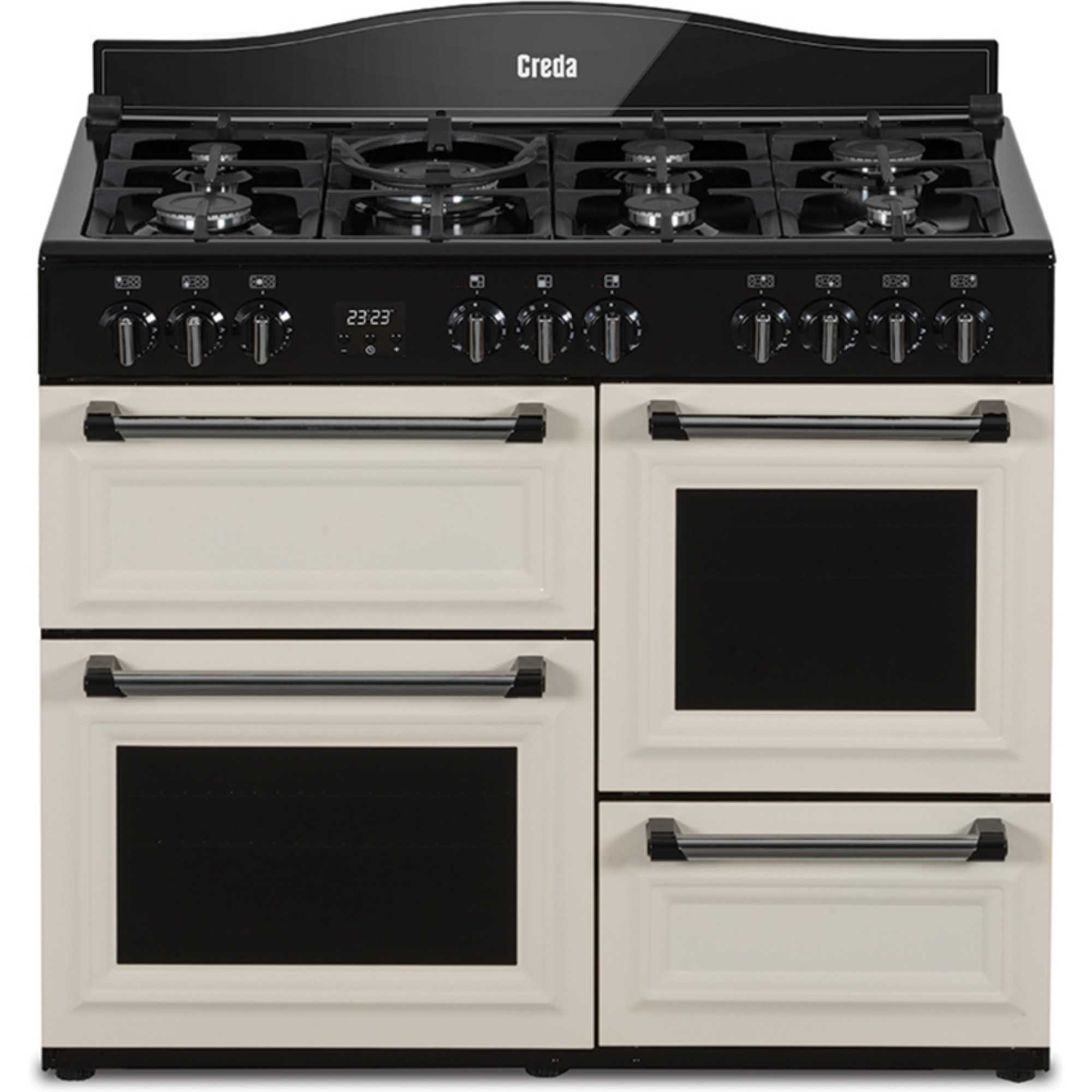 C100RCDFT 1000mm Dual Fuel Range Cooker with Wok Burner - Cream