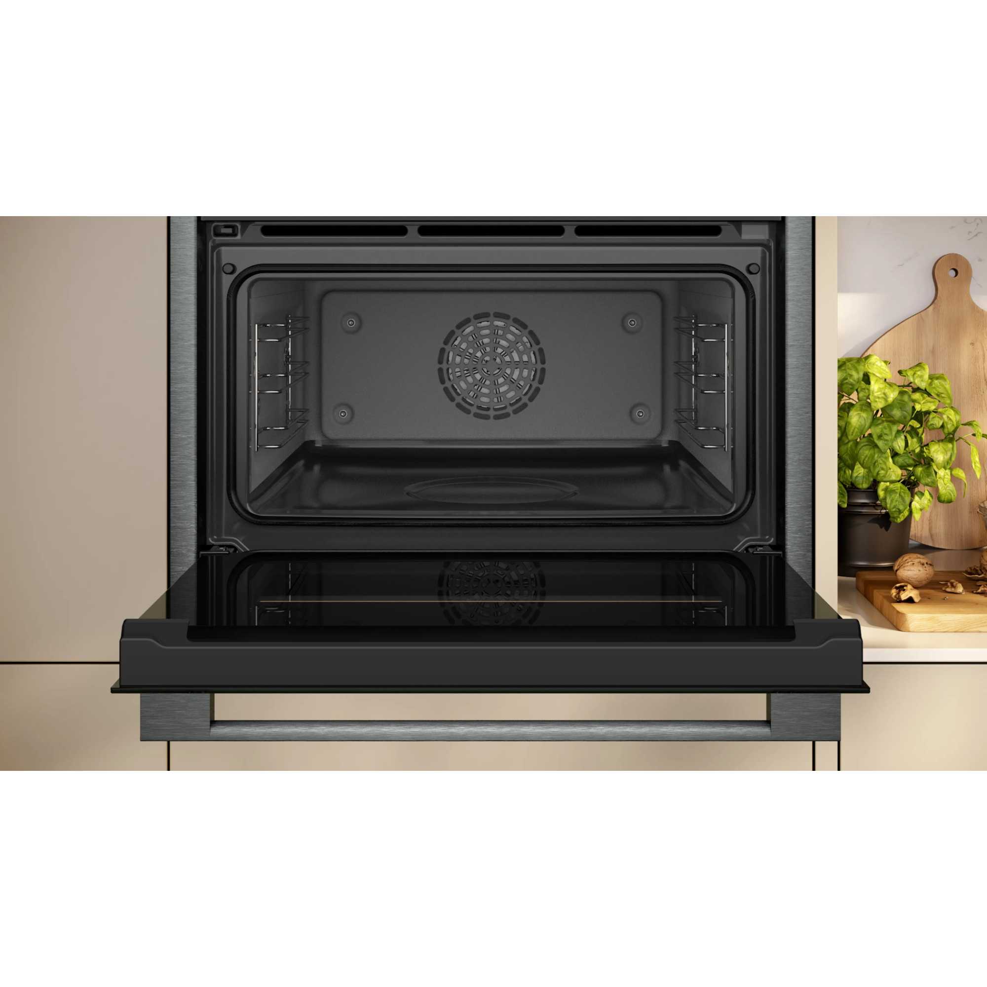 N 90 C24FT53G0B Built-In Compact Smart Single Oven with Steam Function - Graphite Grey