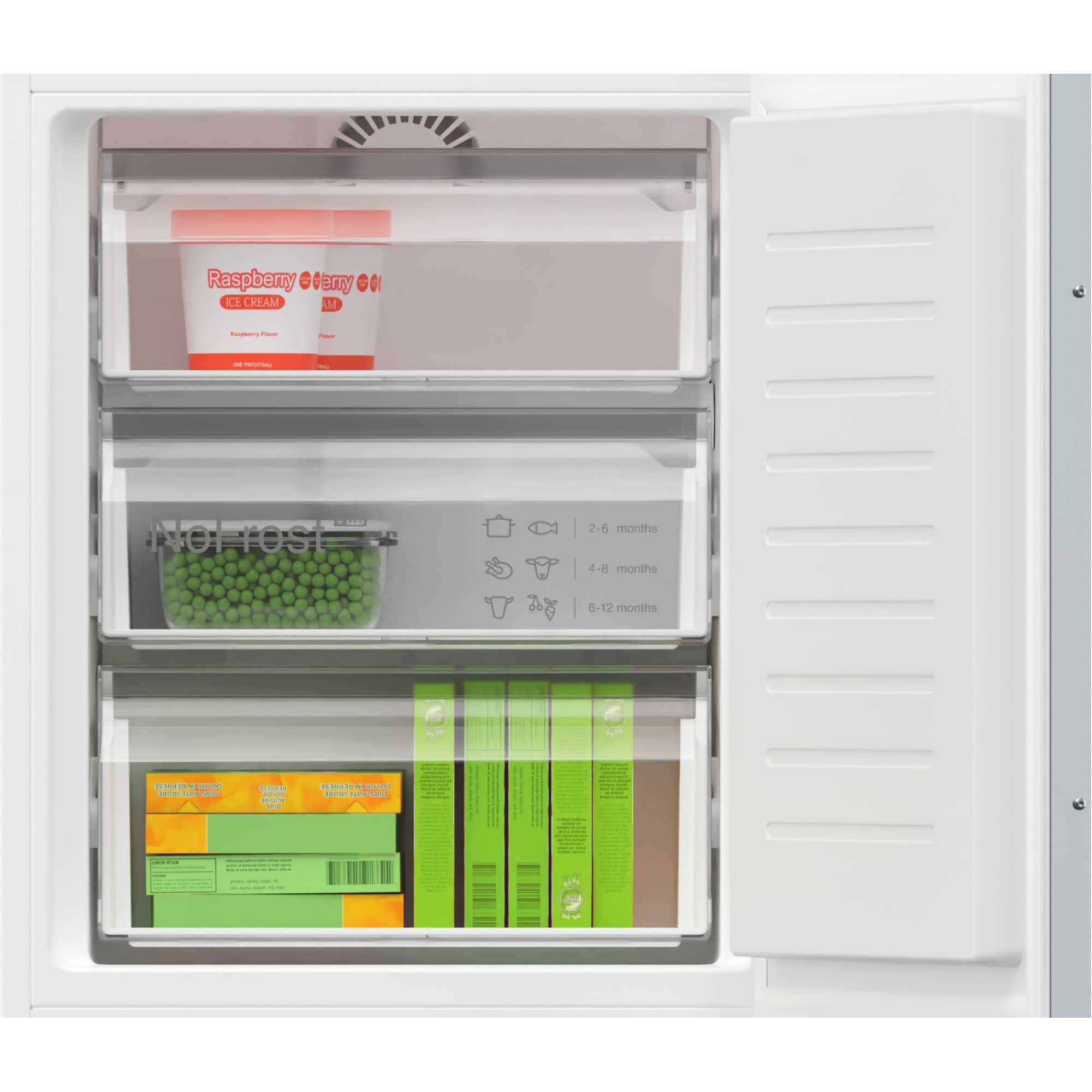 KIN86VSE0G Series 4 260l No Frost Integrated Fridge Freezer