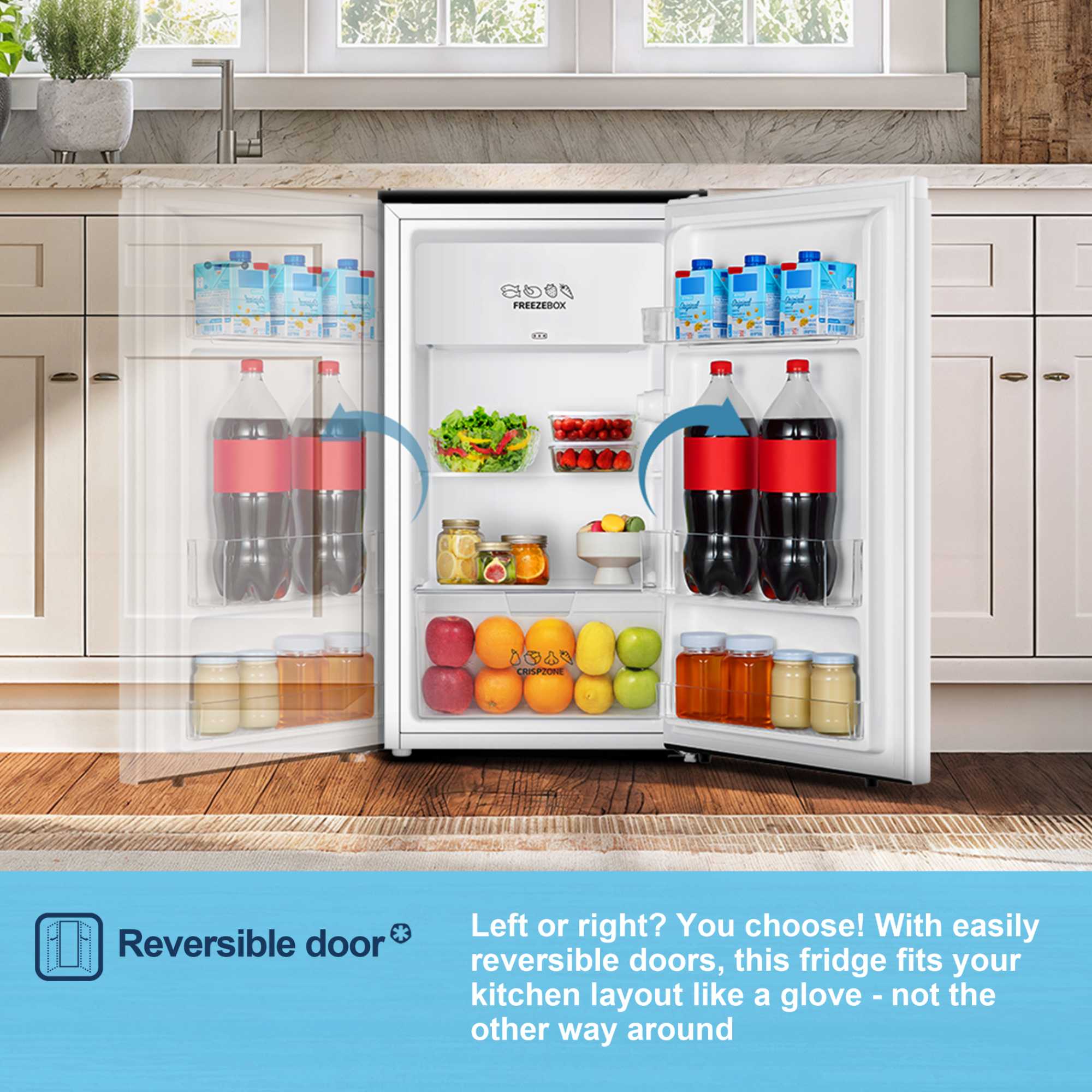 Undercounter Fridge with Icebox - White - MUR4894E