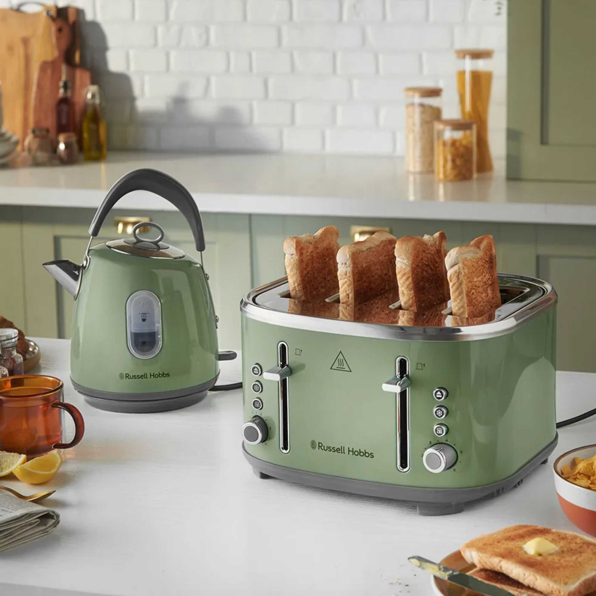 26294 Stylevia 4 Slice Toaster - Sage Green