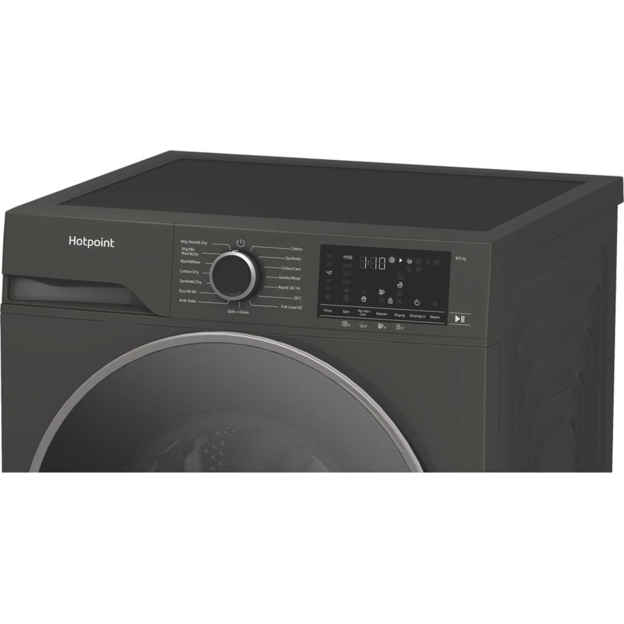 HBD 8680G AntiStain UK 8kg Wash 6kg DryWasher Dryer - Graphite