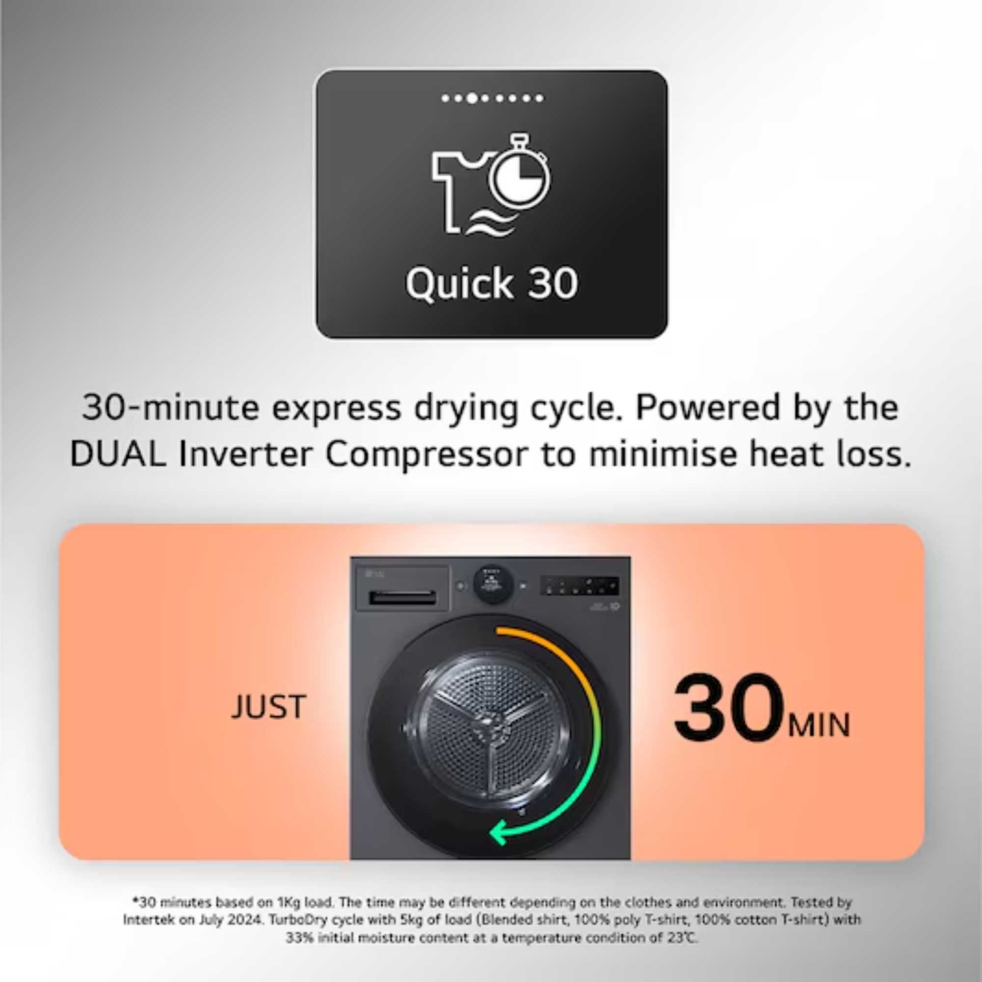 RHX7009TBB 9kg Dual Inverter Heat Pump Tumble Dryer - Black