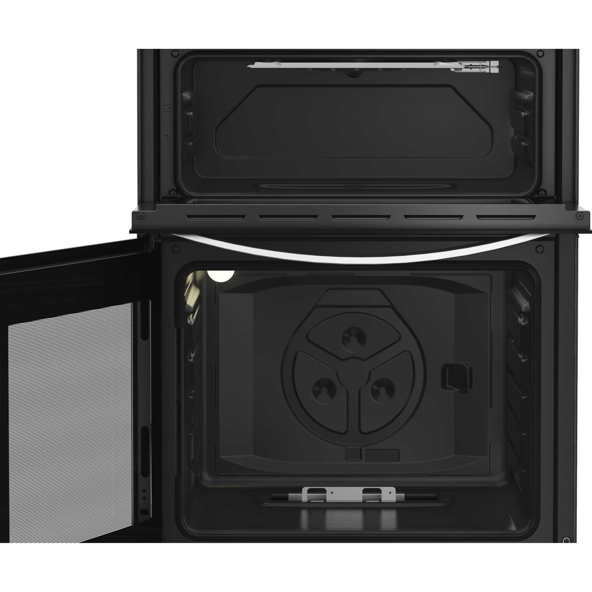 ITG6GW 60cm Gas Twin Cavity Cooker with 4 Gas Buner Hob - White