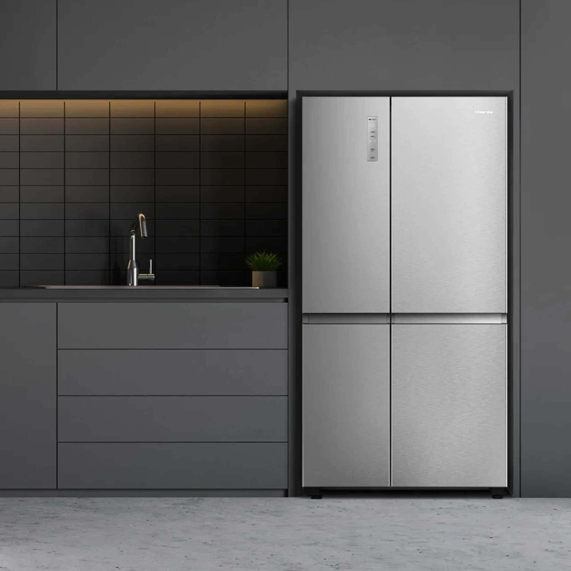 PureFlat RS5P668SSCC American Fridge Freezer No Frost - Silver