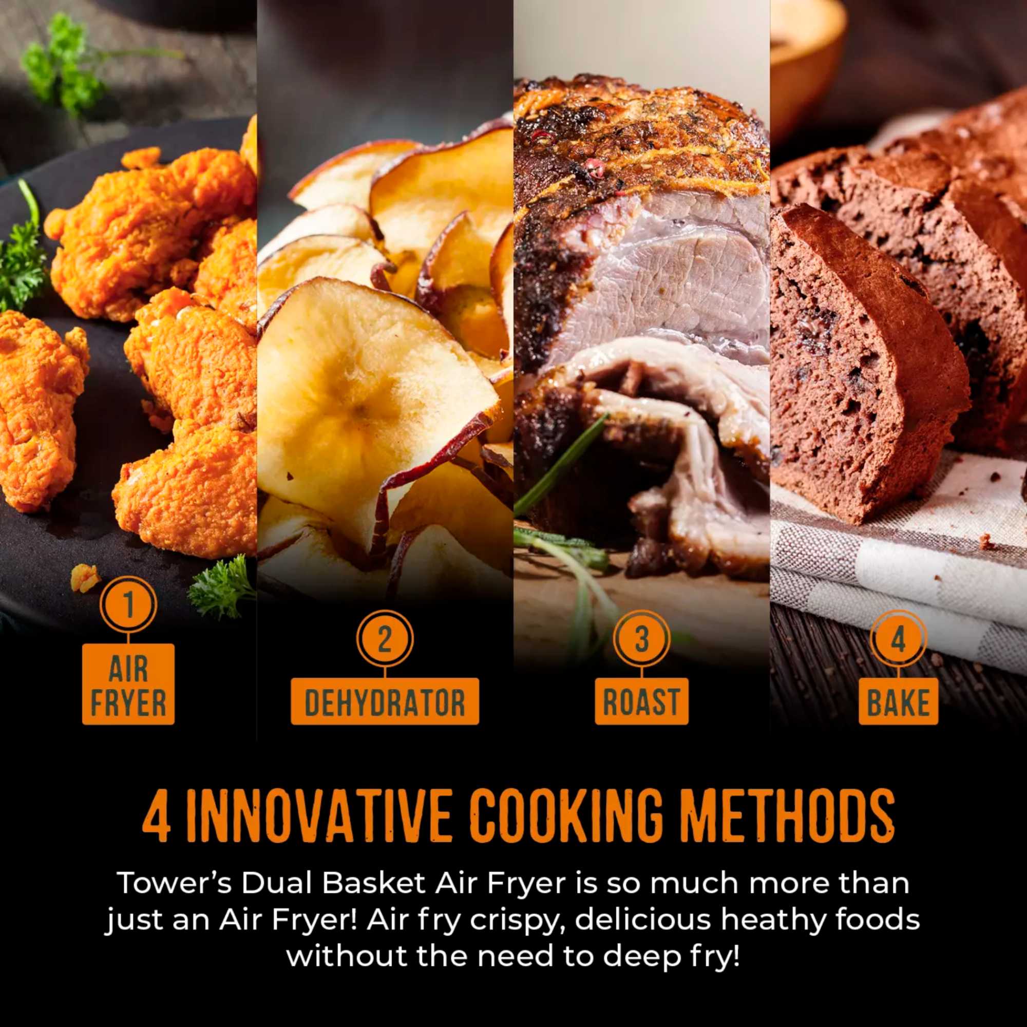 T17104 Vortx Vizion 8l Dual Basket Air Fryer