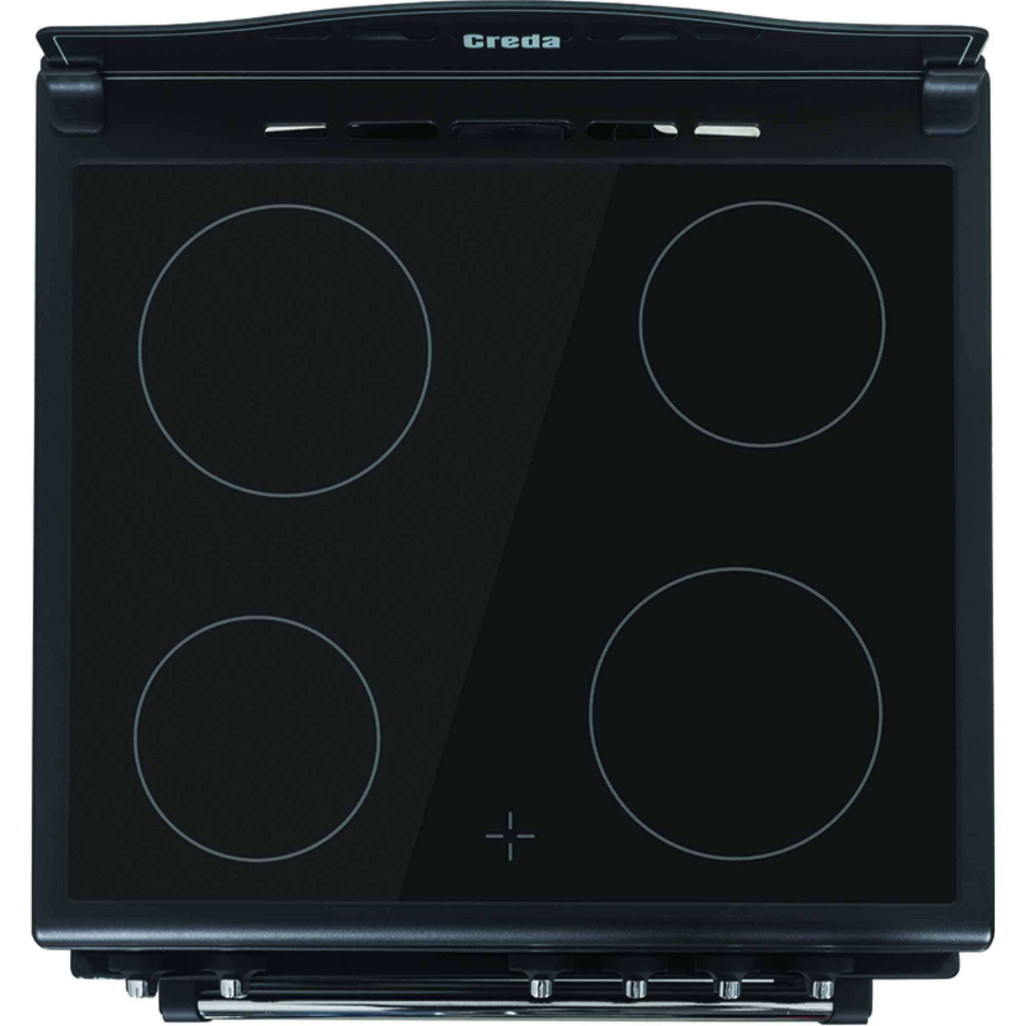 C60CMRBL 600mm Double Oven with Ceramic Hobs - Black