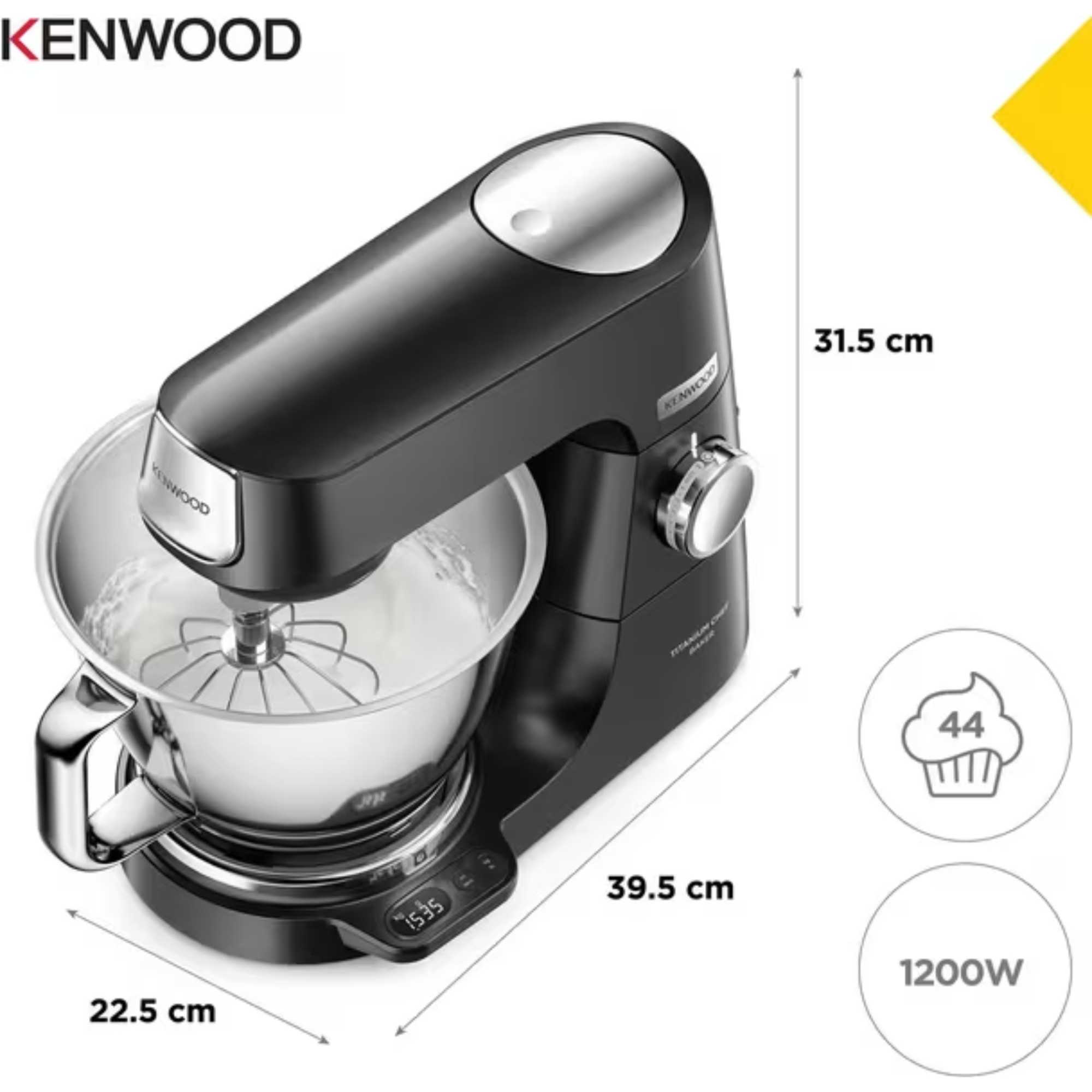 Autograph Chef Baker Stand Mixer - Black - KVC85.004BK