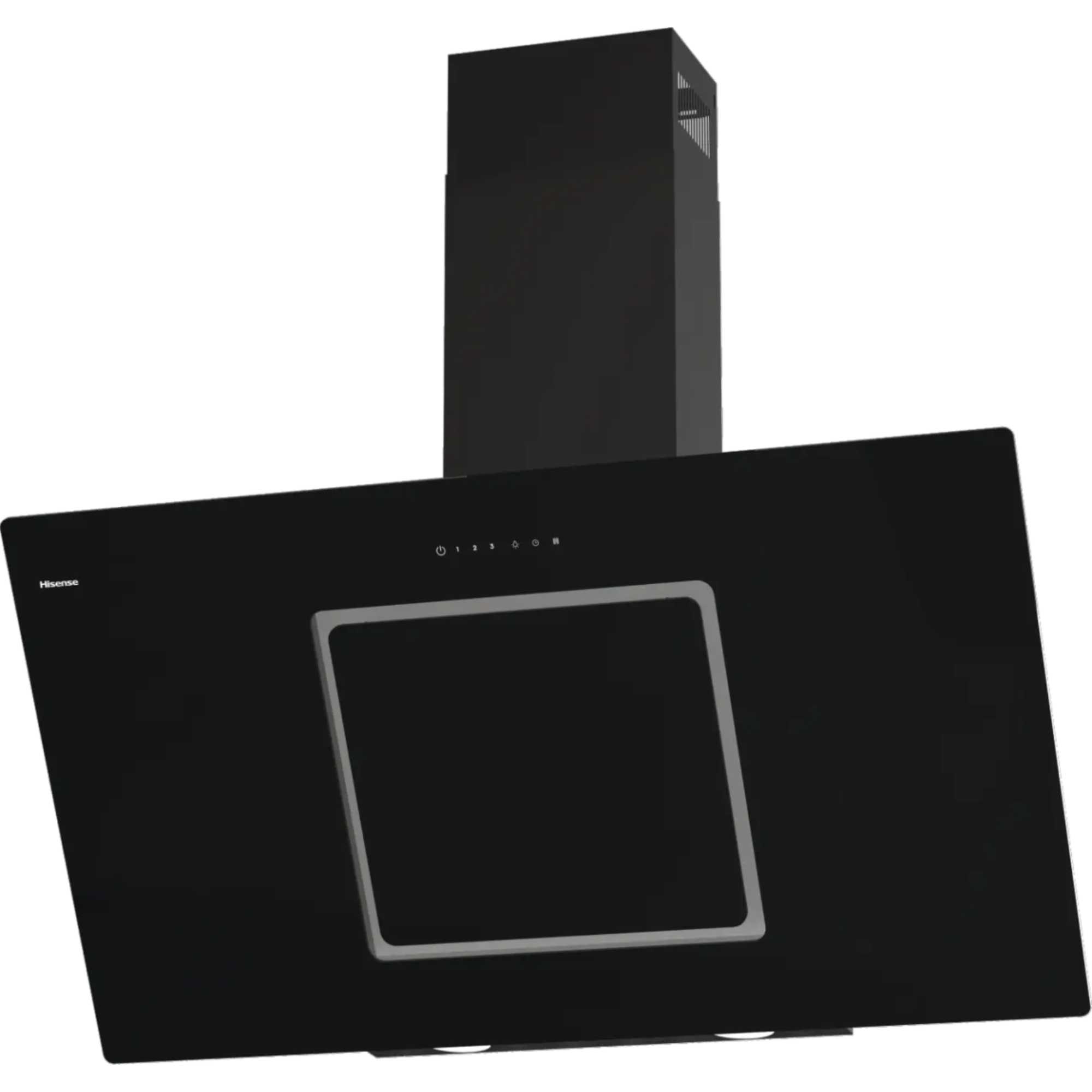 Hi4 Decorative CH10IN14BBUK 100cm Built-In Chimney Hood - Black