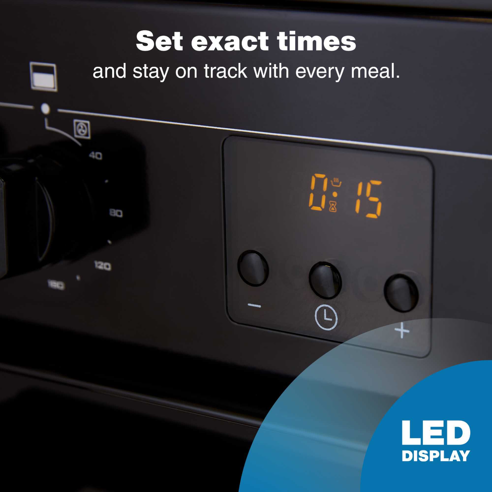 CEDC602B 600mm Double Oven Cooker with Ceramic Hob