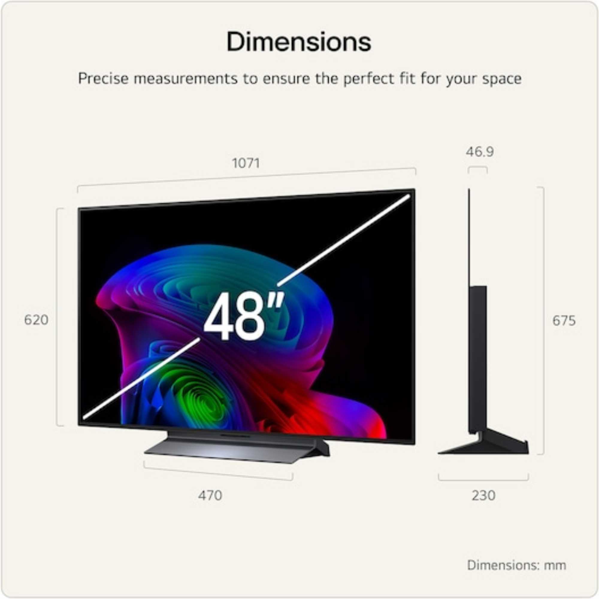 C66LB 48" 4K Ultra HD OLED HDR evo AI Smart TV - 48C66LB