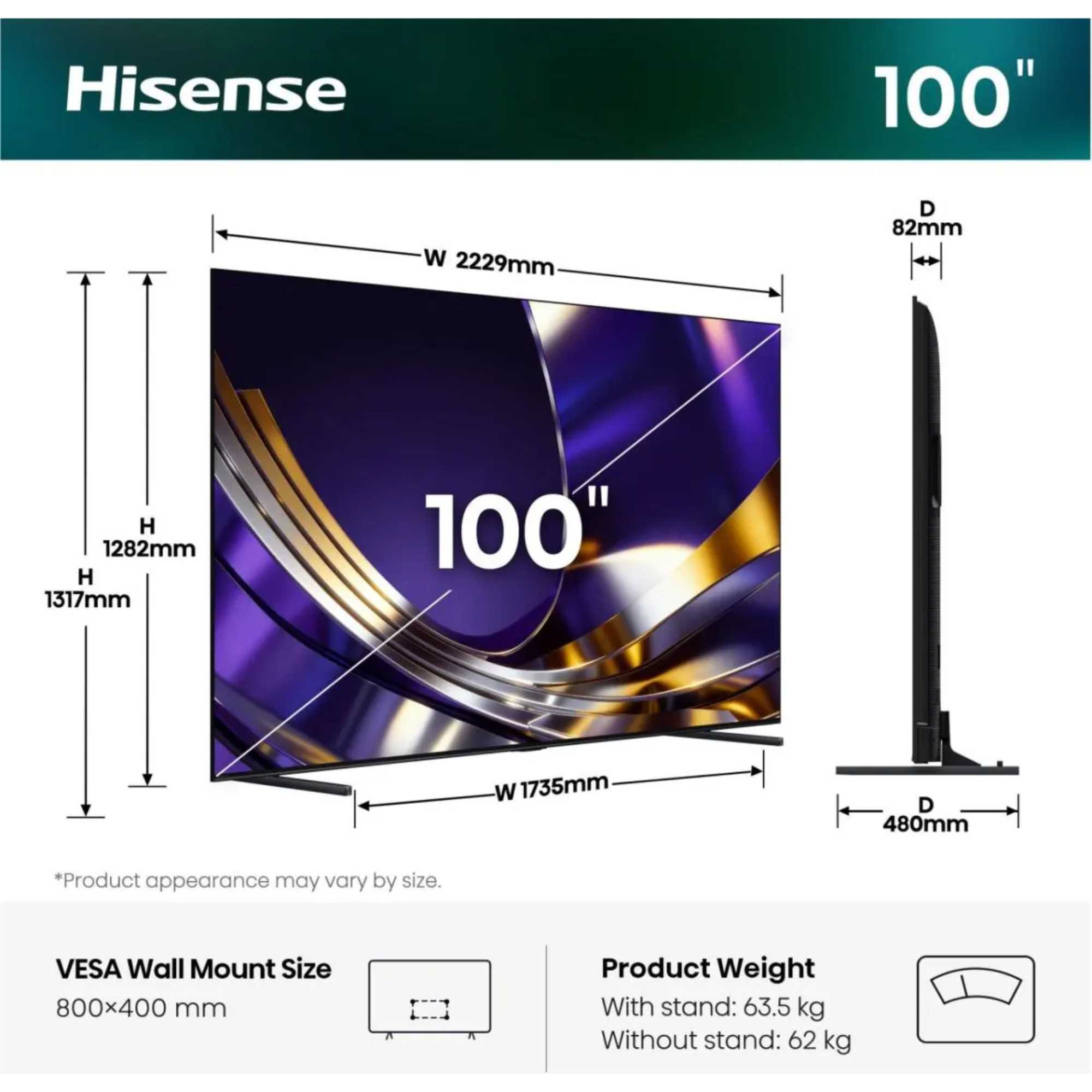 U7STUK-PRO 100" 4K Ultra HD ULED Freely Smart TV - 100U7STUK-PRO