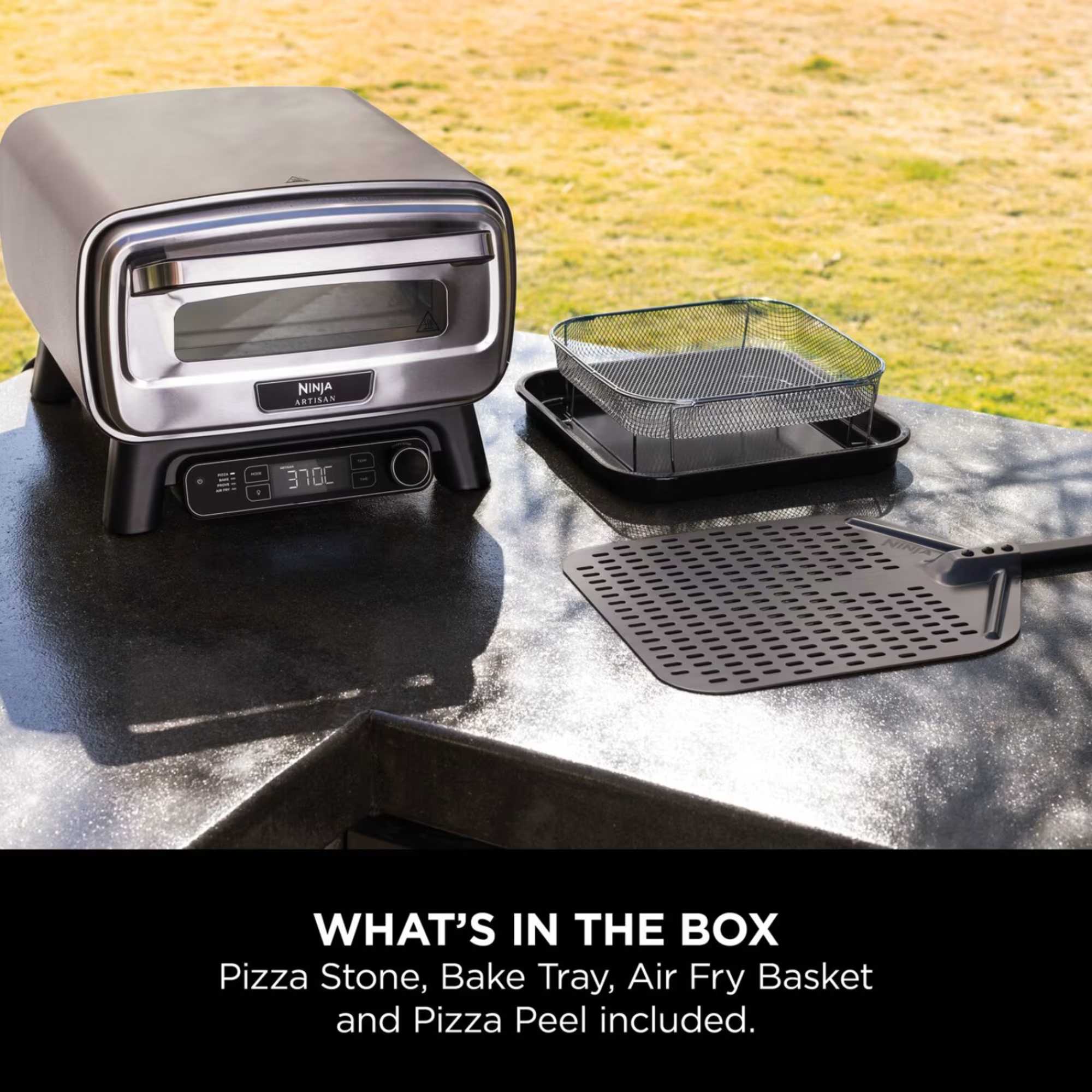 MO201UK Artisan Electric Outdoor Pizza Oven & Air Fryer - Grey