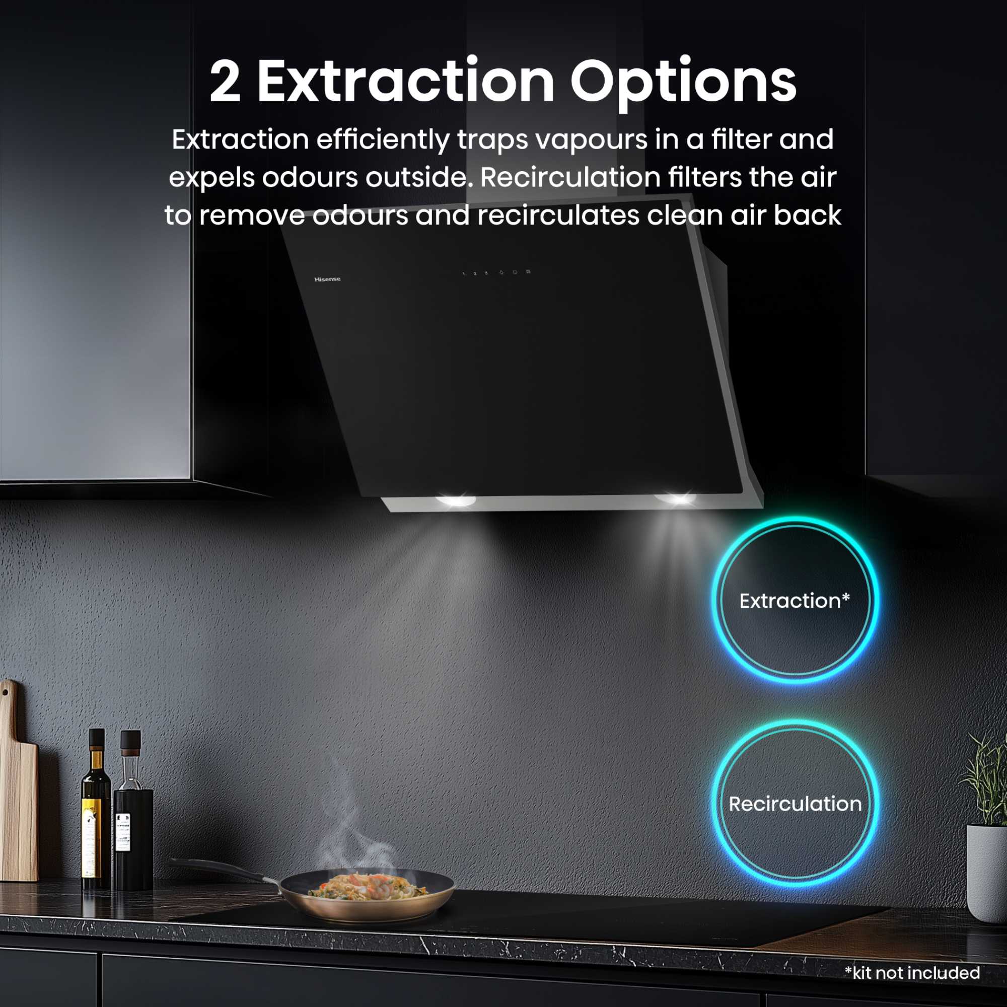 CH6IN14BXBUK 60cm Wall-Mounted Cooker Hood - Black