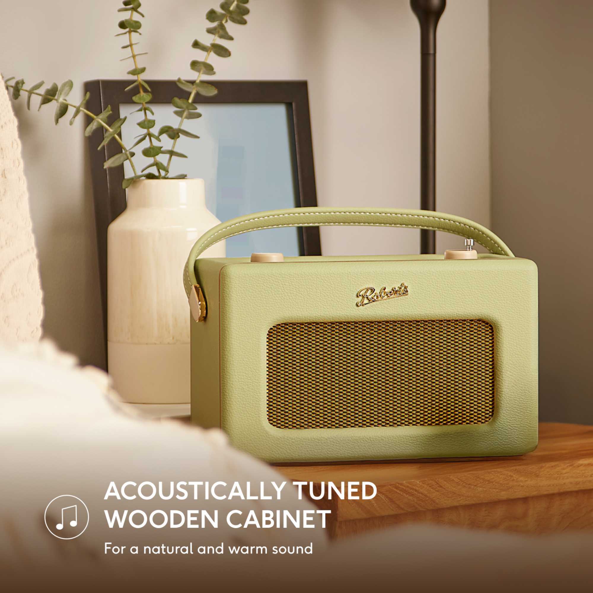 RD70L 1950s Style Clock Radio - Leaf