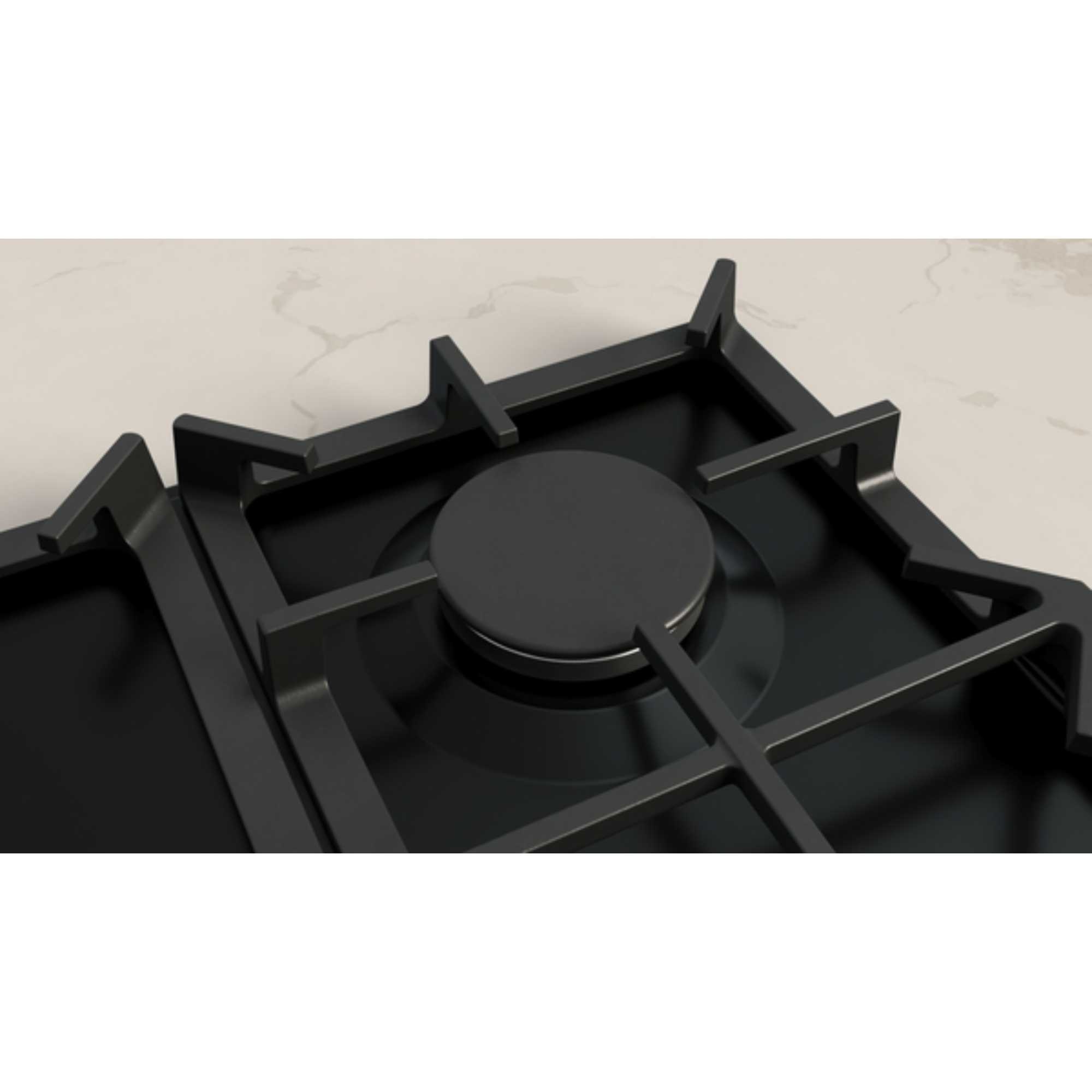 T27CIQ8S0 N70 75cm 5 Burner Gas Hob - Black